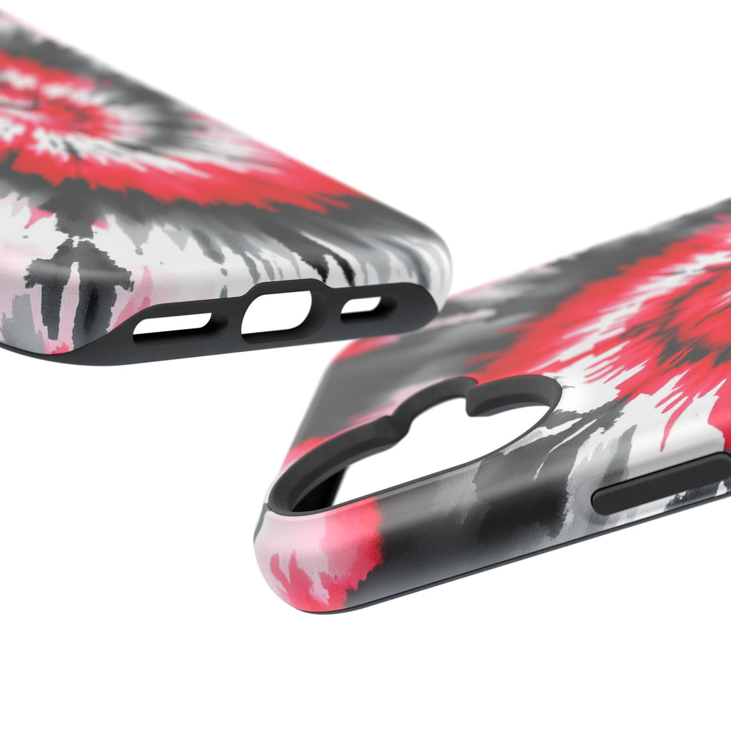 iPhone Black And Crimson Tie-Dye Vortex Slim Everyday iPhone Designer · iPhone C