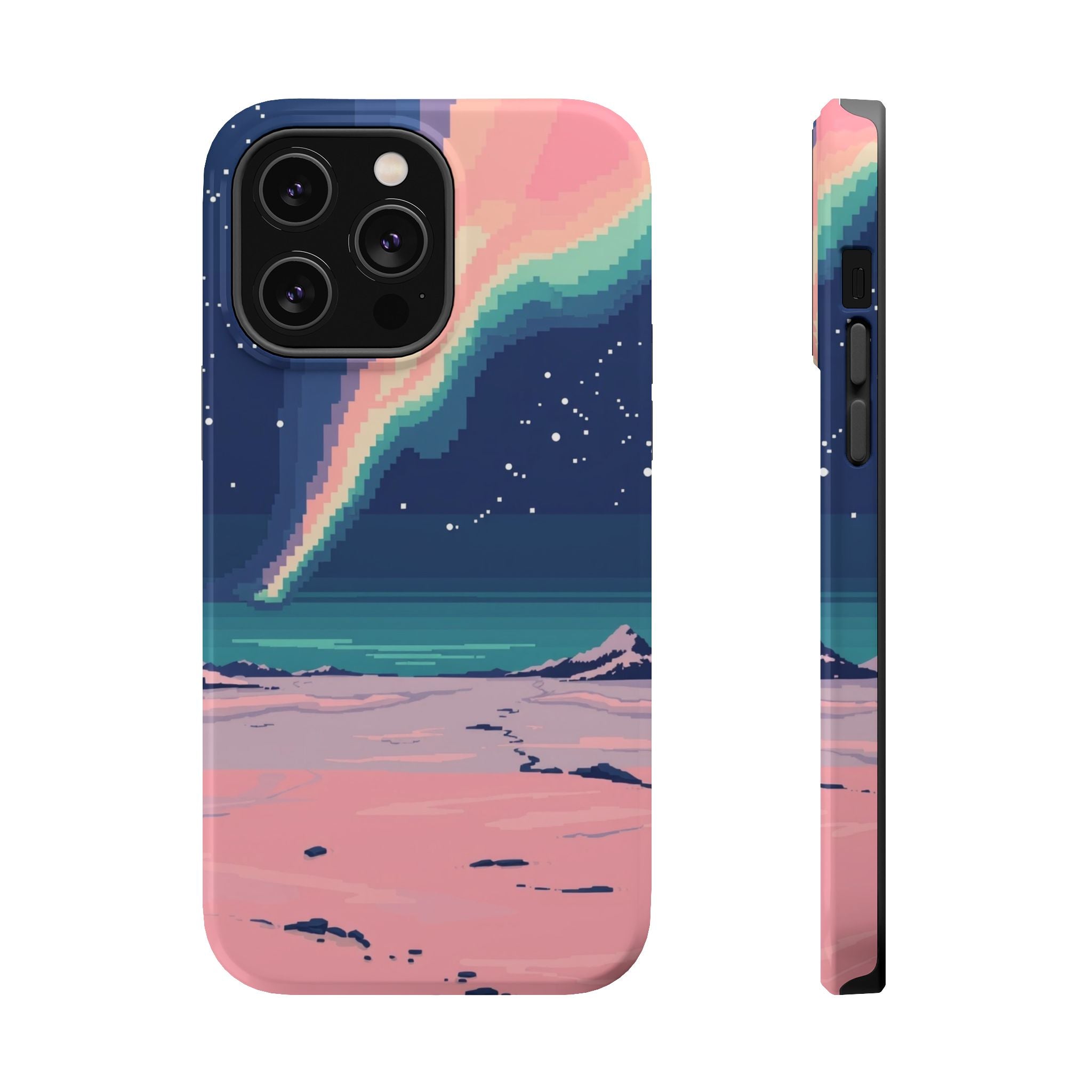 iPhone Mint And Blush Northern Lights Slim Everyday Designer Case · iPhone Case