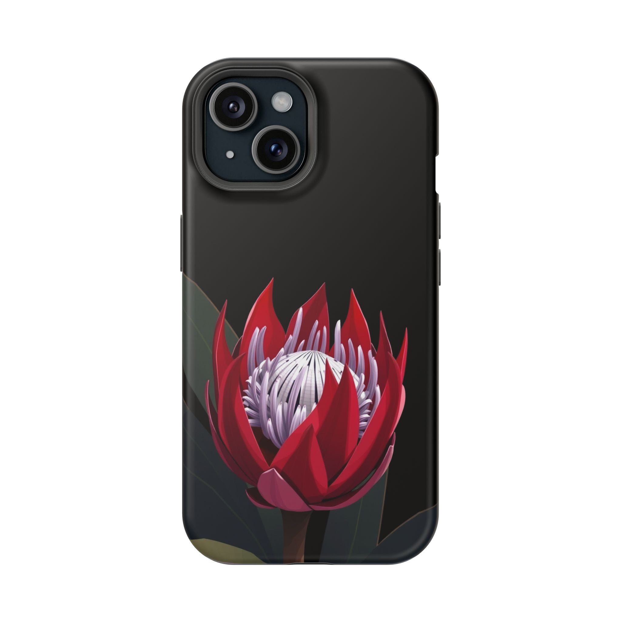 iPhone Black And Crimson Protea Bold Slim Everyday Designer Case · iPhone Case