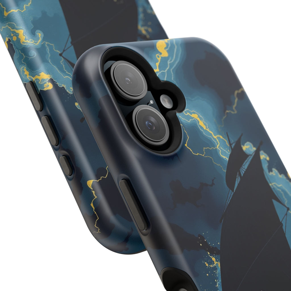 iPhone Black And Crimson Storm at Sea Slim Everyday Designer Case · iPhone Case