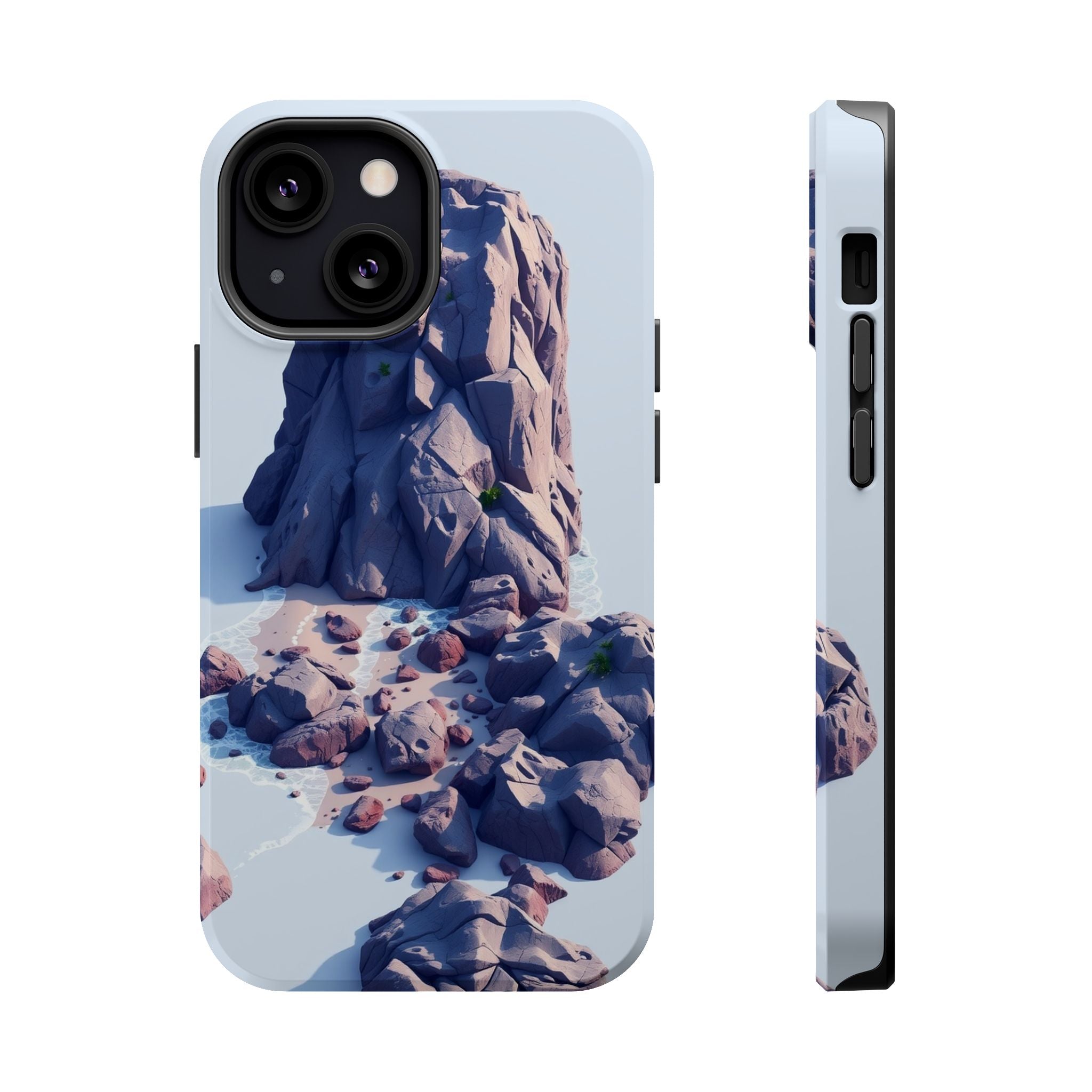 iPhone Indigo And Violet Pebble Beach Slim Everyday Designer Case · iPhone Case