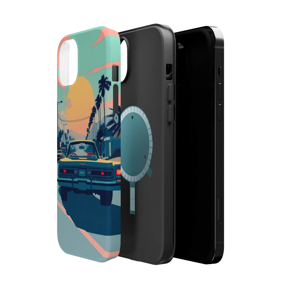 iPhone Sunset Drive 80s Pop Art Bold Slim Everyday Designer Case · iPhone Case