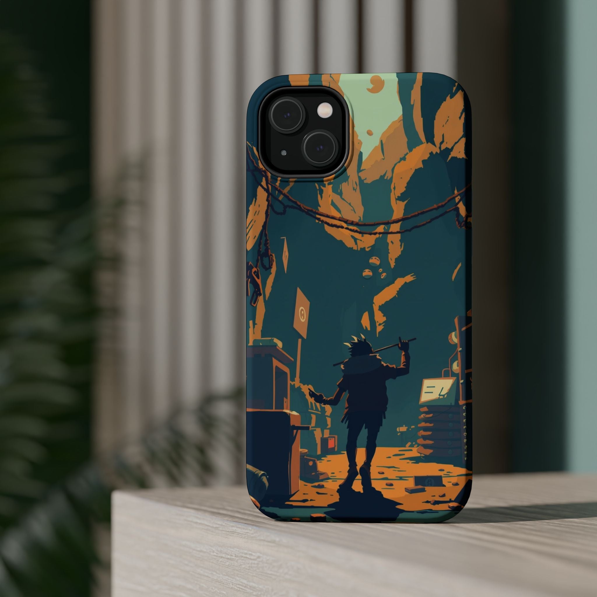 iPhone Mustard And Rust Unhinged in a Cute Way Soft Finish Everyday Case · iPhon
