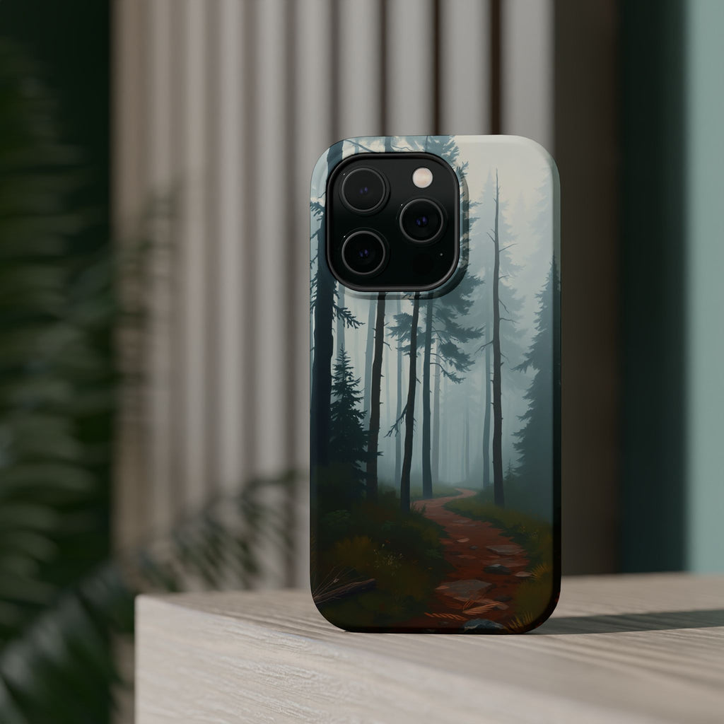 iPhone Serene Misty Forest Path Design Slim Everyday Designer Case · iPhone Case