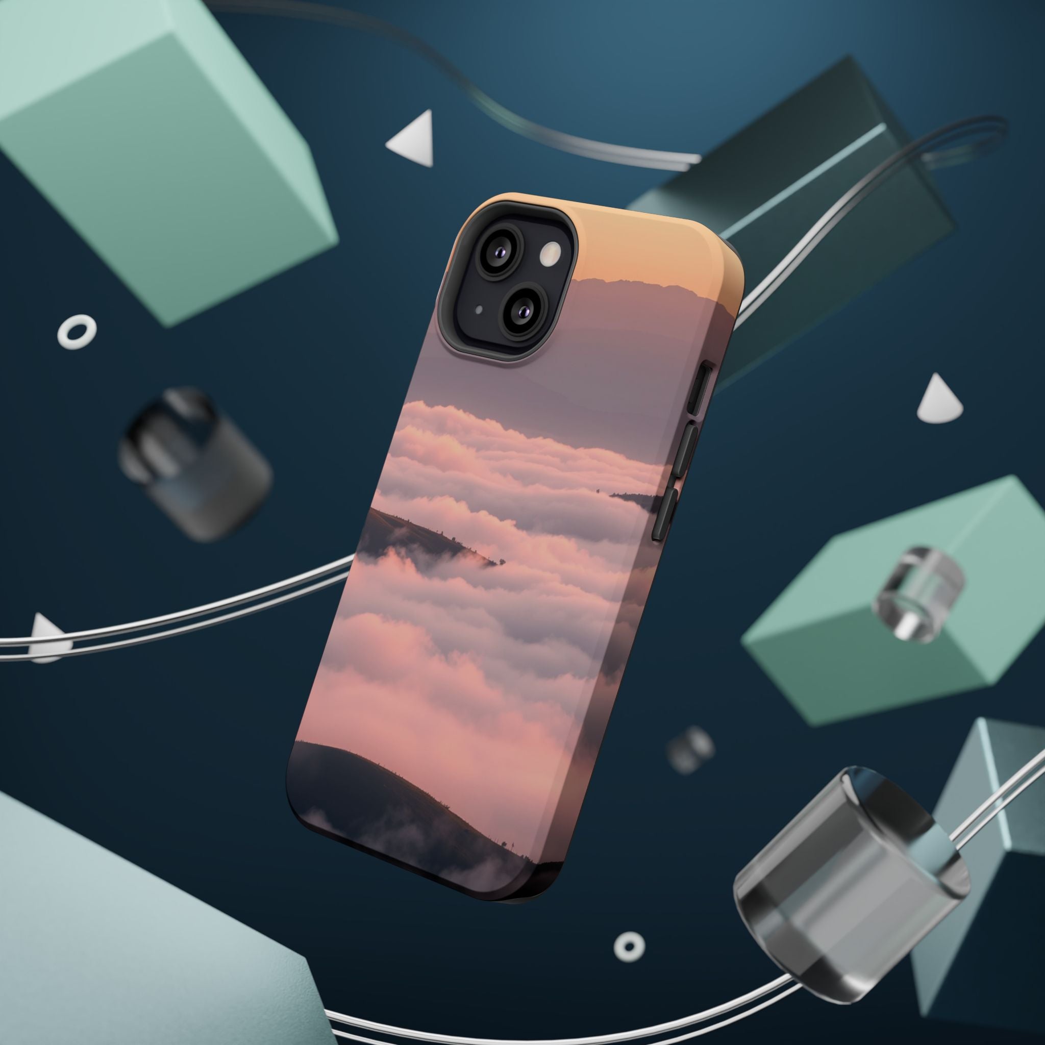 iPhone Fog Rolling Over Hills Grunge Distressed Soft iPhone Finish · iPhone Case