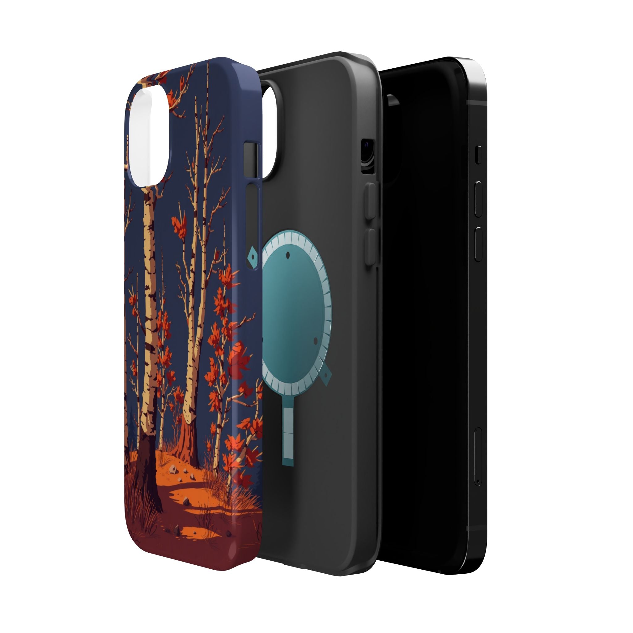 iPhone Birch Grove Pixel Art -Bit Bold Modern Everyday Snap Case · iPhone Case
