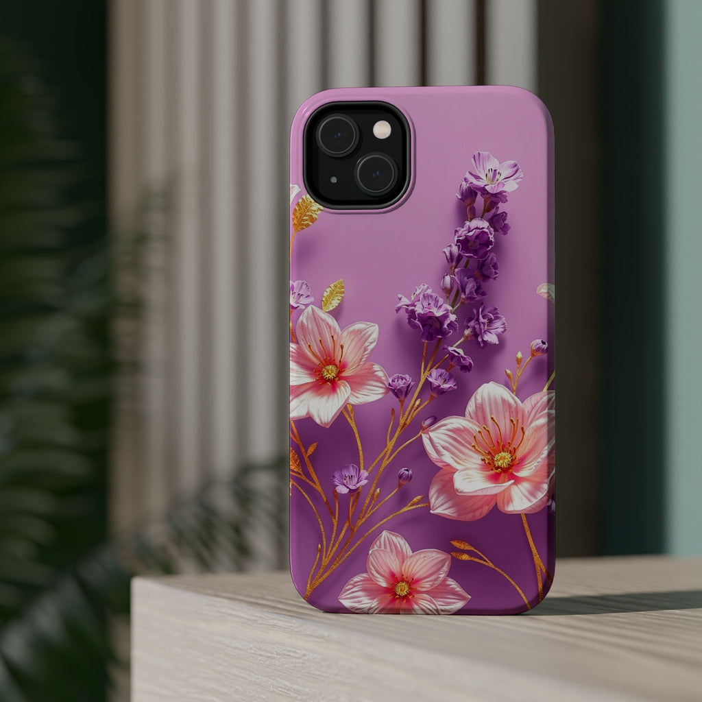 iPhone Radiant Floral Gold Foil Design Slim Everyday Designer Case · iPhone Case