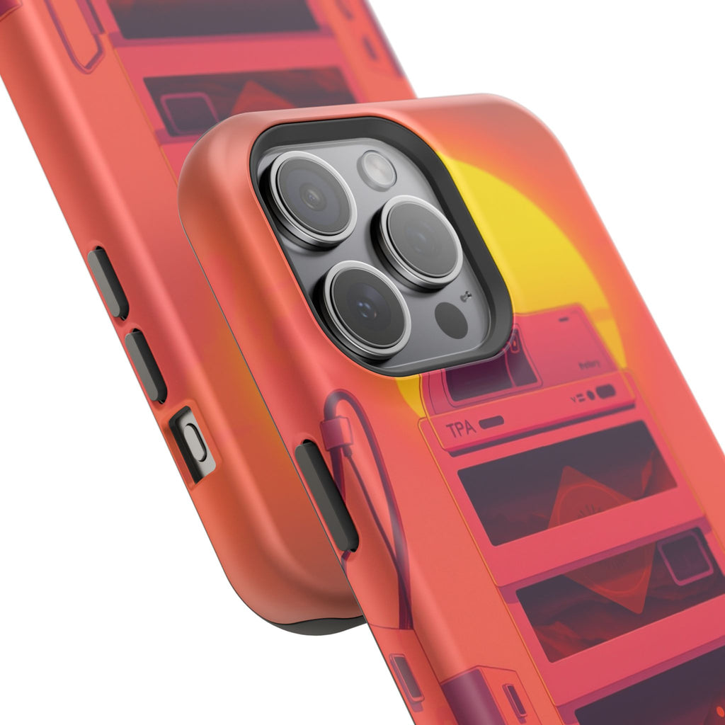iPhone Polaroid Stack Memory Neon Cyberpunk Slim Everyday Designer Case · iPhone