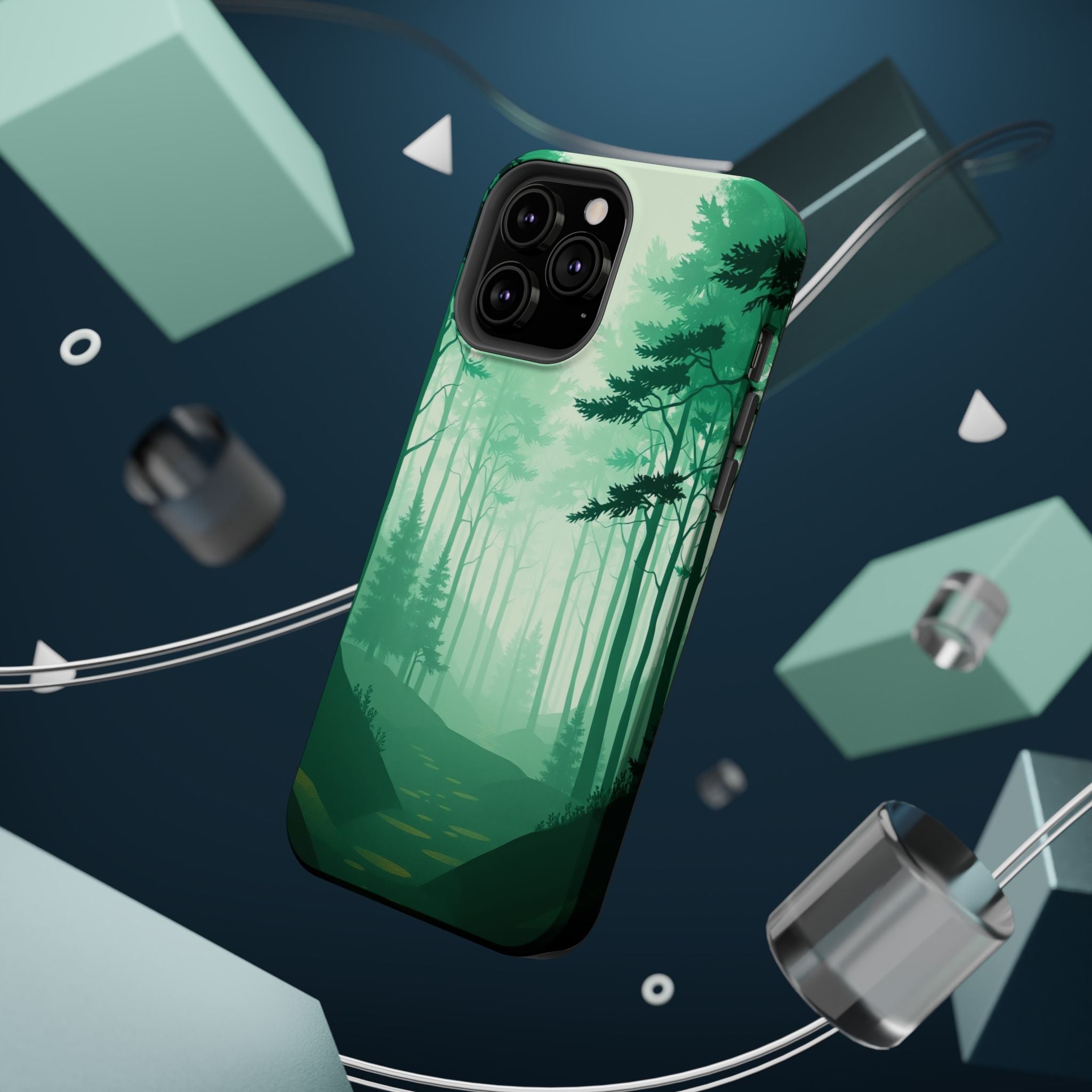 iPhone Earthy Misty Forest Path Design Slim Everyday Designer Case · iPhone Case
