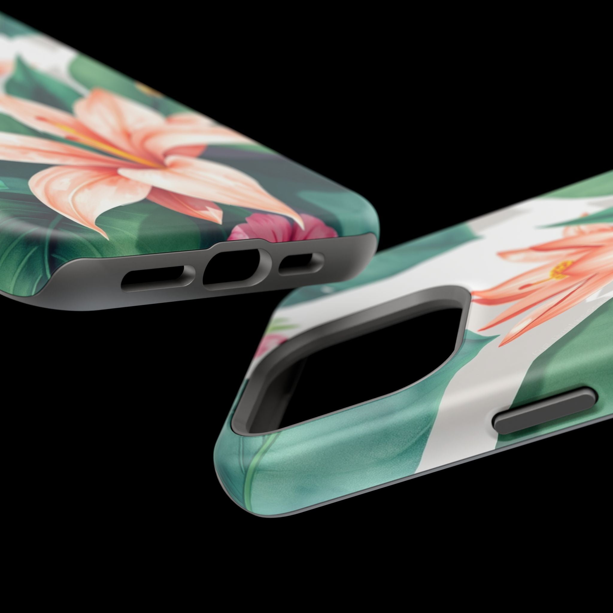 iPhone Tropical Bloom Sage And Ivory Slim Snap Case Gal · iPhone Case