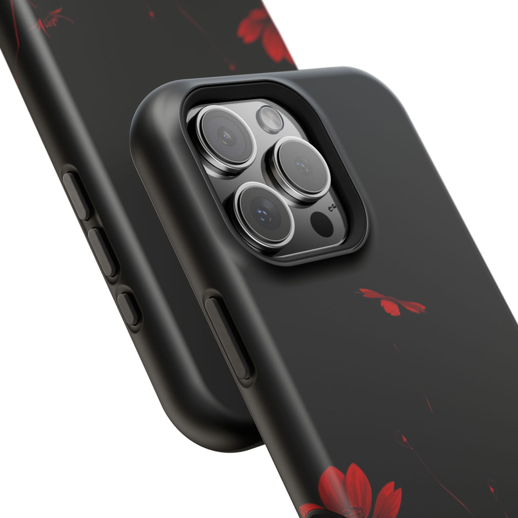 iPhone Black And Crimson Desert Flower Slim Everyday Designer Case · iPhone Case