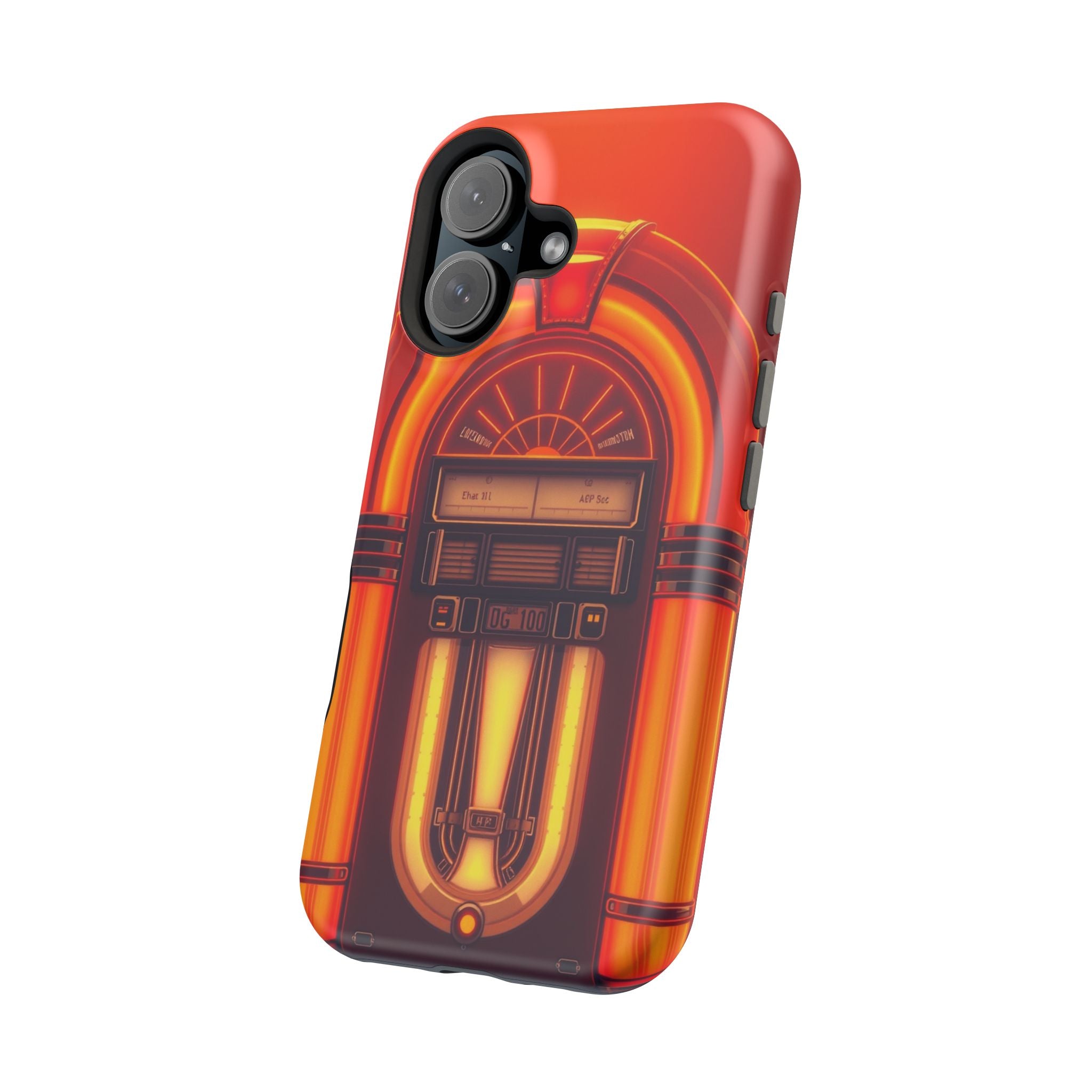 iPhone Jukebox Glow Neon Cyberpunk Bold Modern Everyday Snap Case · iPhone Case