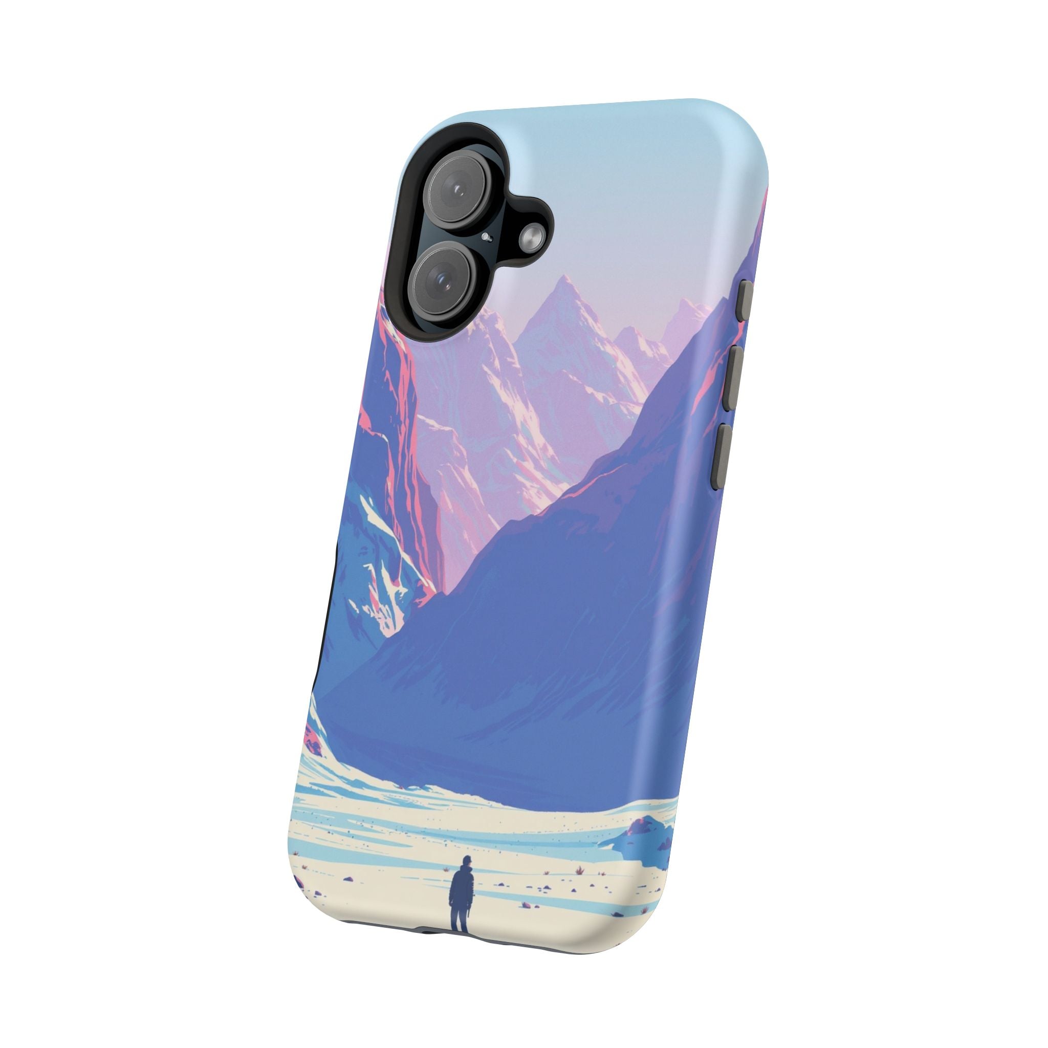 iPhone Cyan And Magenta Tundra Expanse Slim Everyday Designer Case · iPhone Case