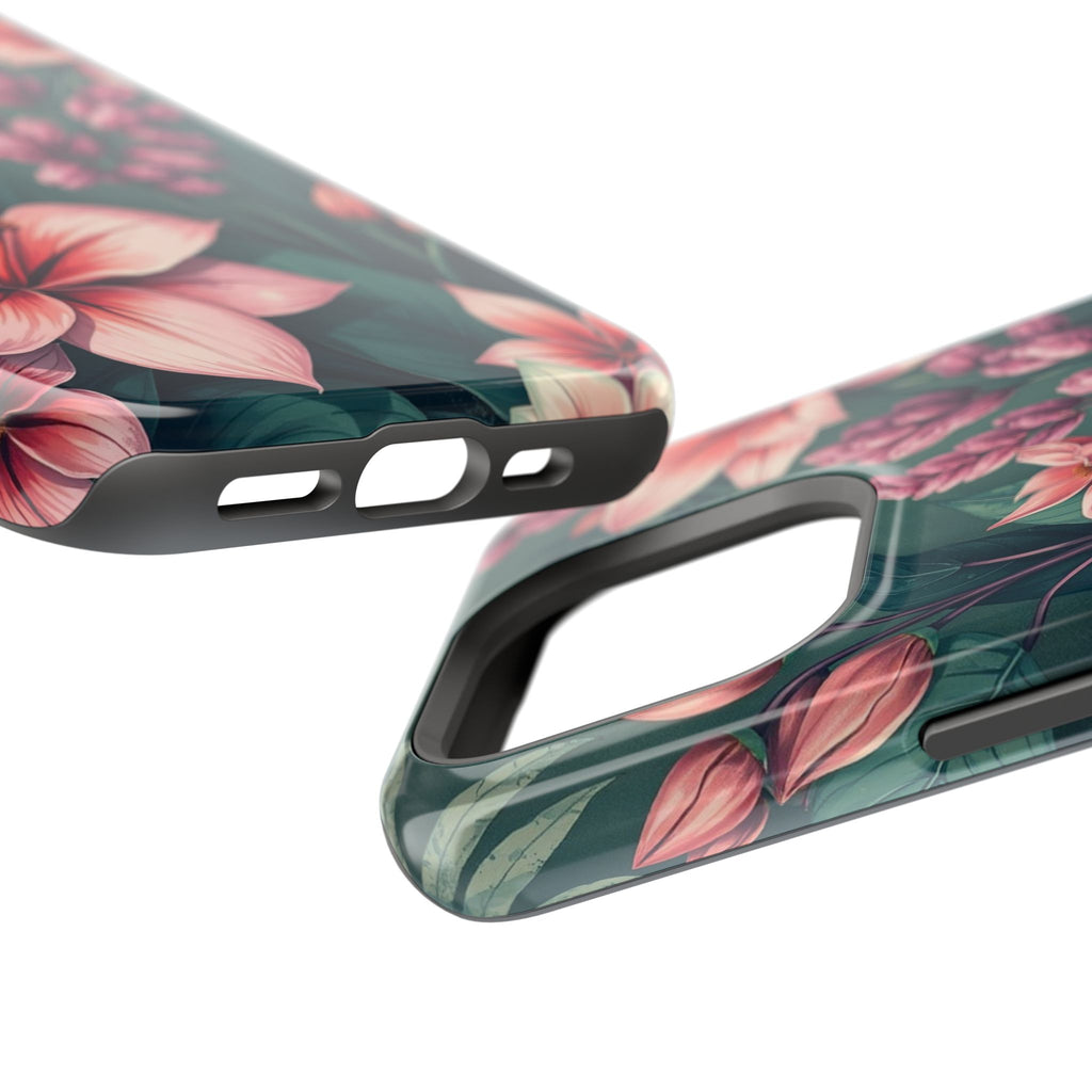 iPhone Mint And Blush Jungle Floral Slim Everyday Designer Case · iPhone Case