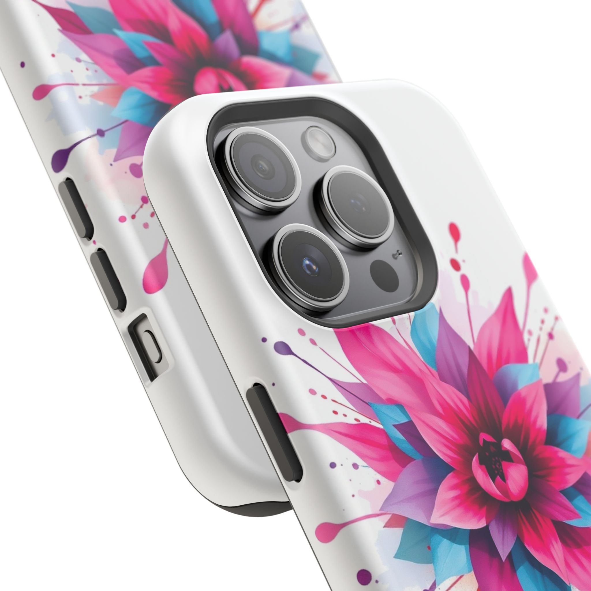 iPhone Floral Watercolor Splash Electric Art Slim iPhone Everyday · iPhone Case