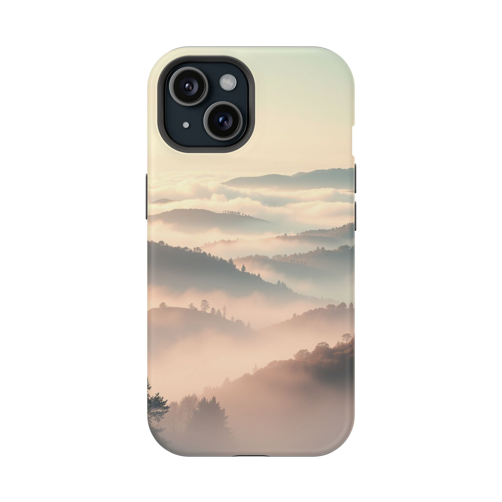 iPhone Mint And Blush Fog Rolling Over Hills Slim iPhone Everyday · iPhone Case