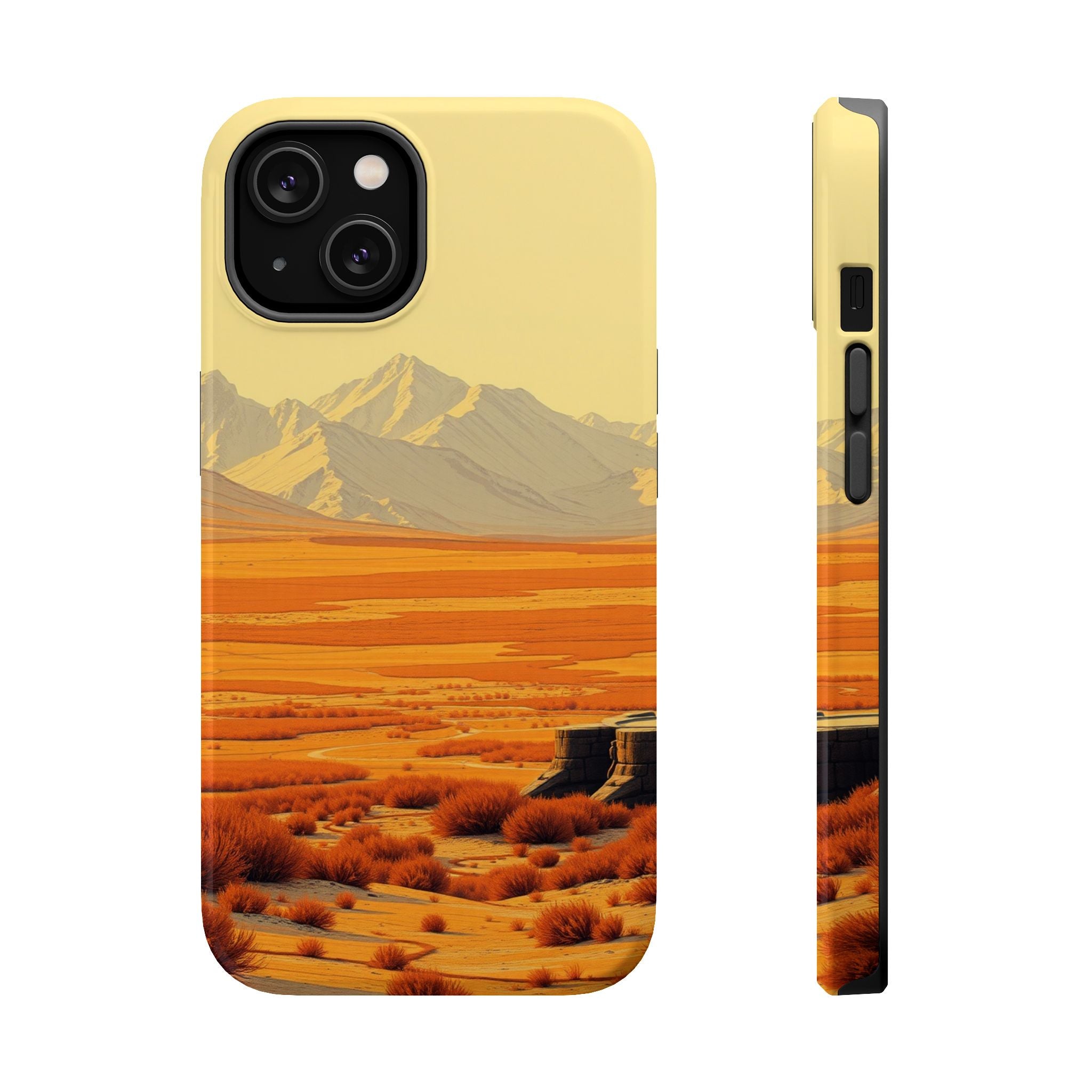 iPhone Mustard And Rust Tundra Expanse Slim Everyday Designer Case · iPhone Case