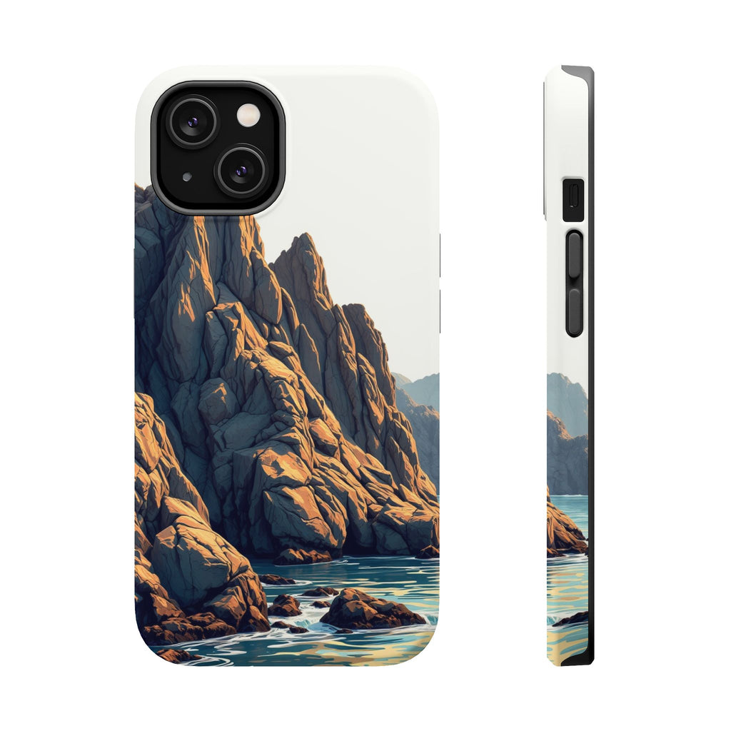 iPhone Mustard And Rust Rocky Coastline Slim Everyday iPhone Designer · iPhone C