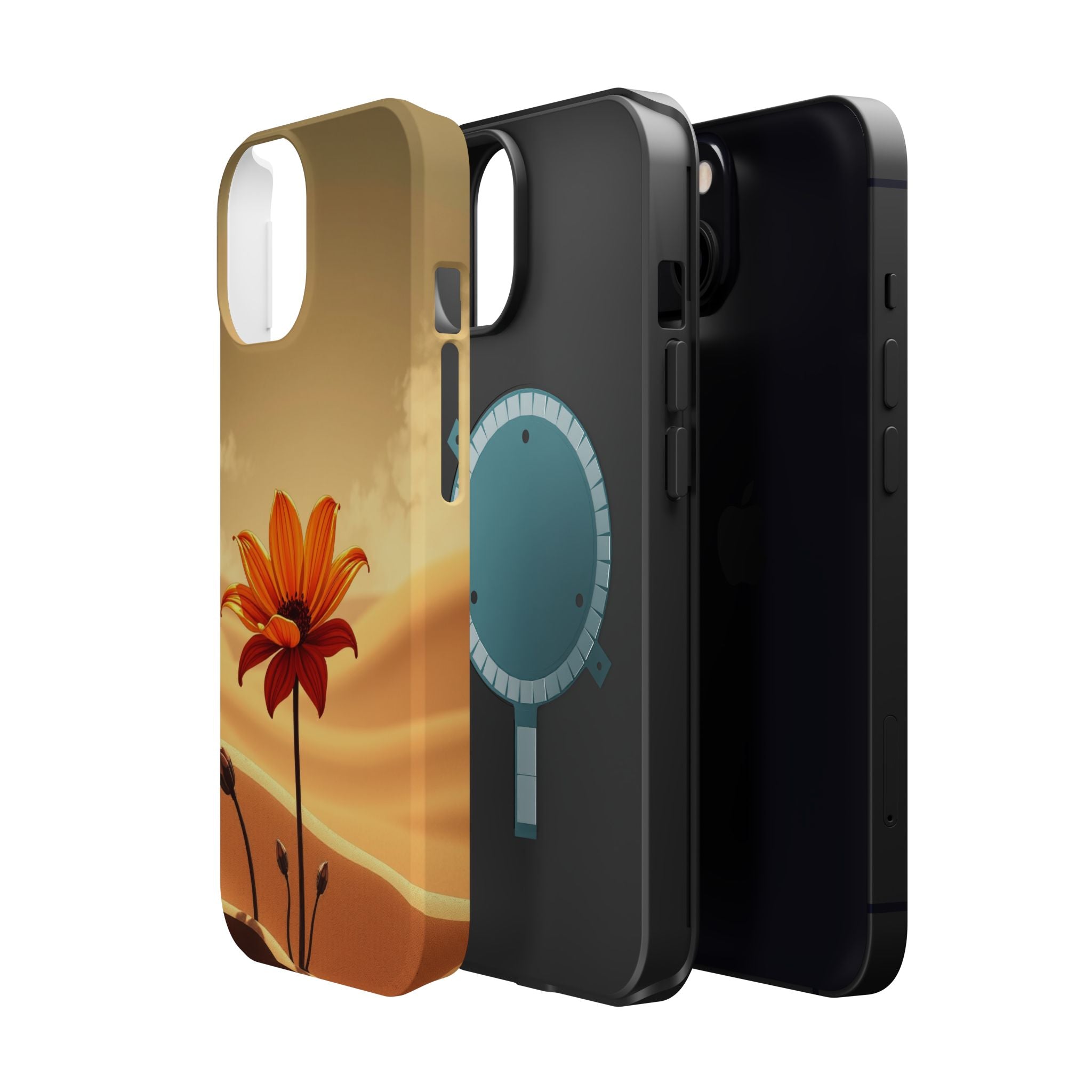 iPhone Neon Floral Dark Gothic Ink Bold Modern Everyday Snap Case · iPhone Case