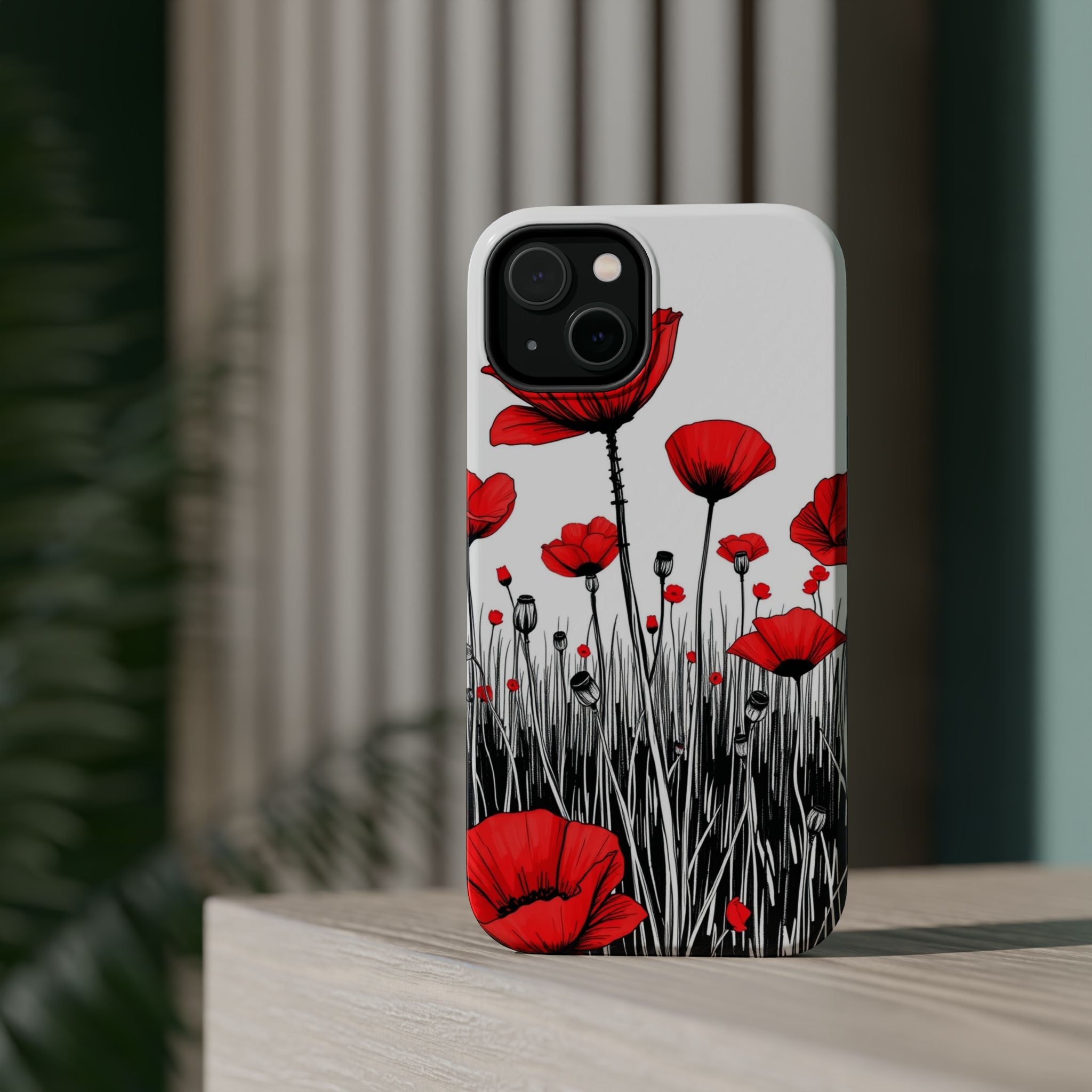 iPhone Poppy Field Cinematic Art Bold Modern Everyday Snap Case · iPhone Case