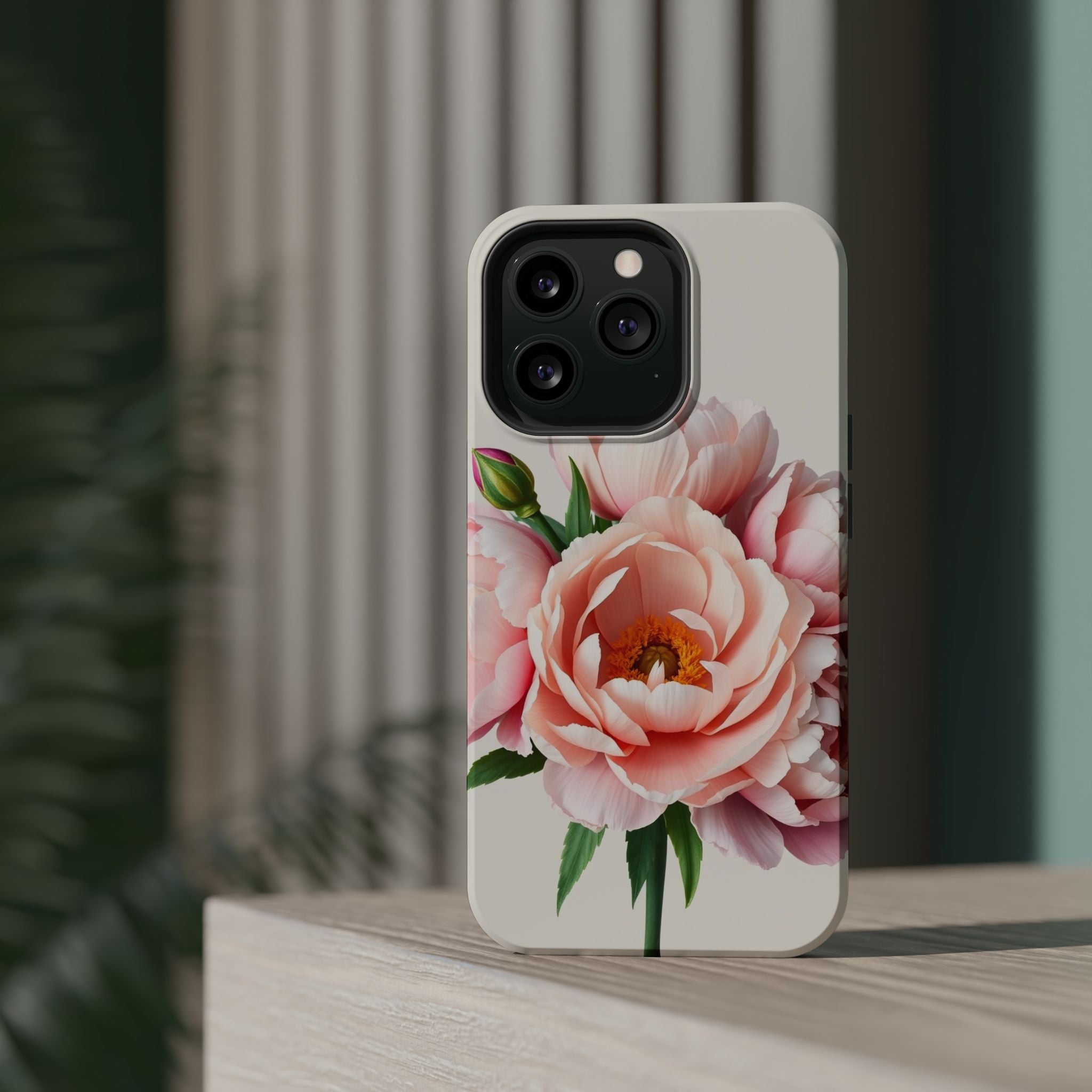 iPhone Serene Peony Bouquet Design Bold Modern Everyday Snap Case · iPhone Case