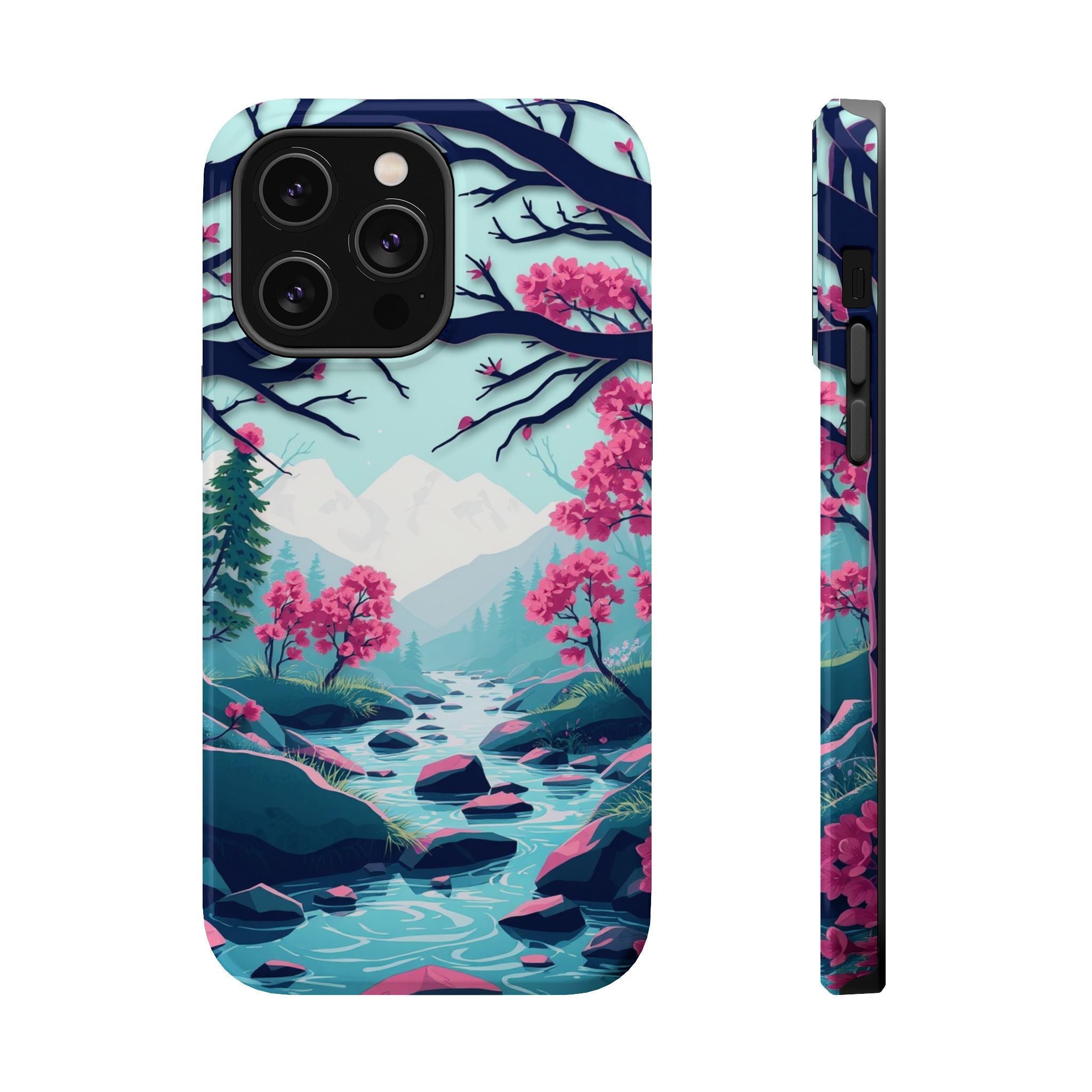 iPhone Cyan And Magenta Spring Creek Slim Everyday Designer Case · iPhone Case