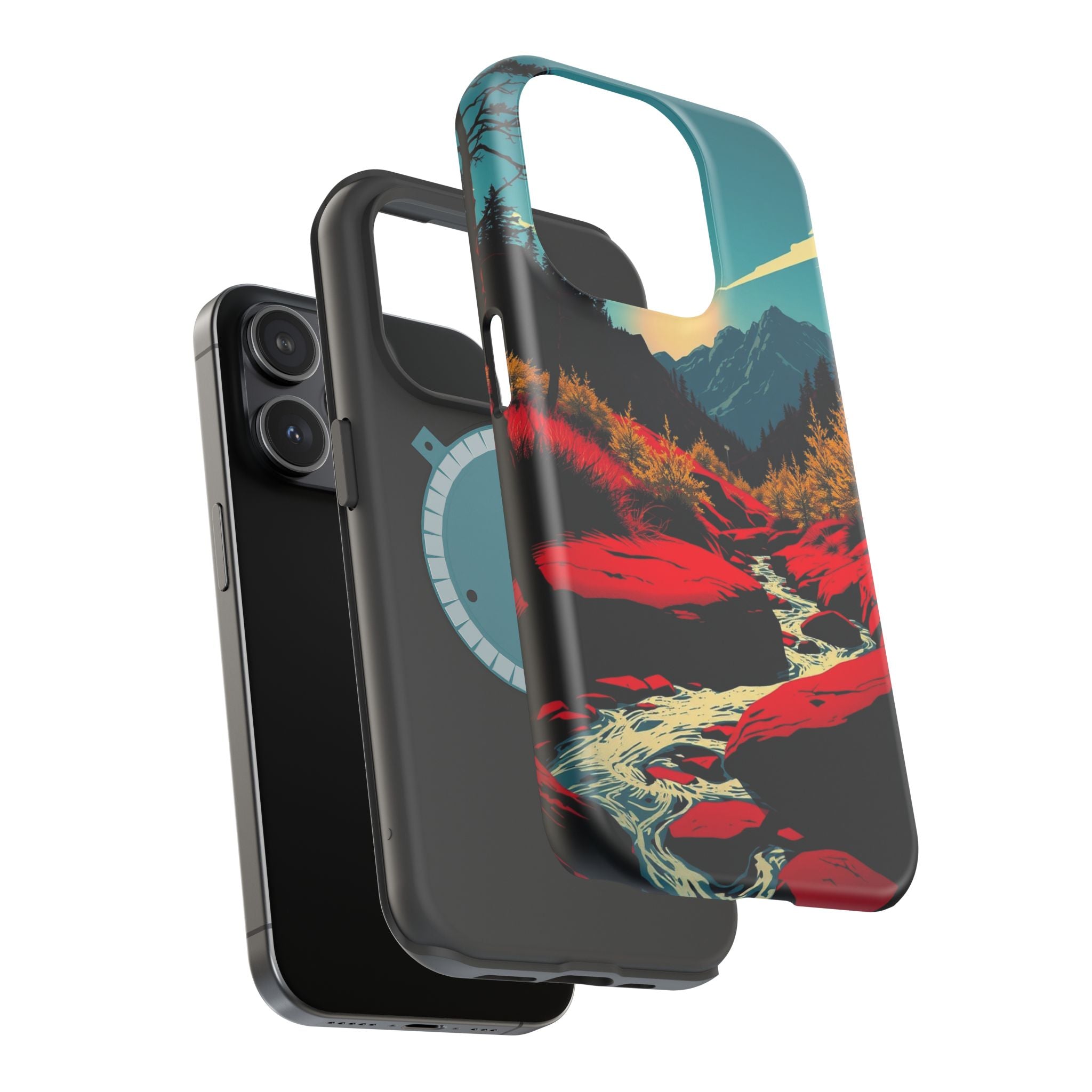 iPhone Earthy Spring Creek Design Bold Modern Everyday Snap Case · iPhone Case