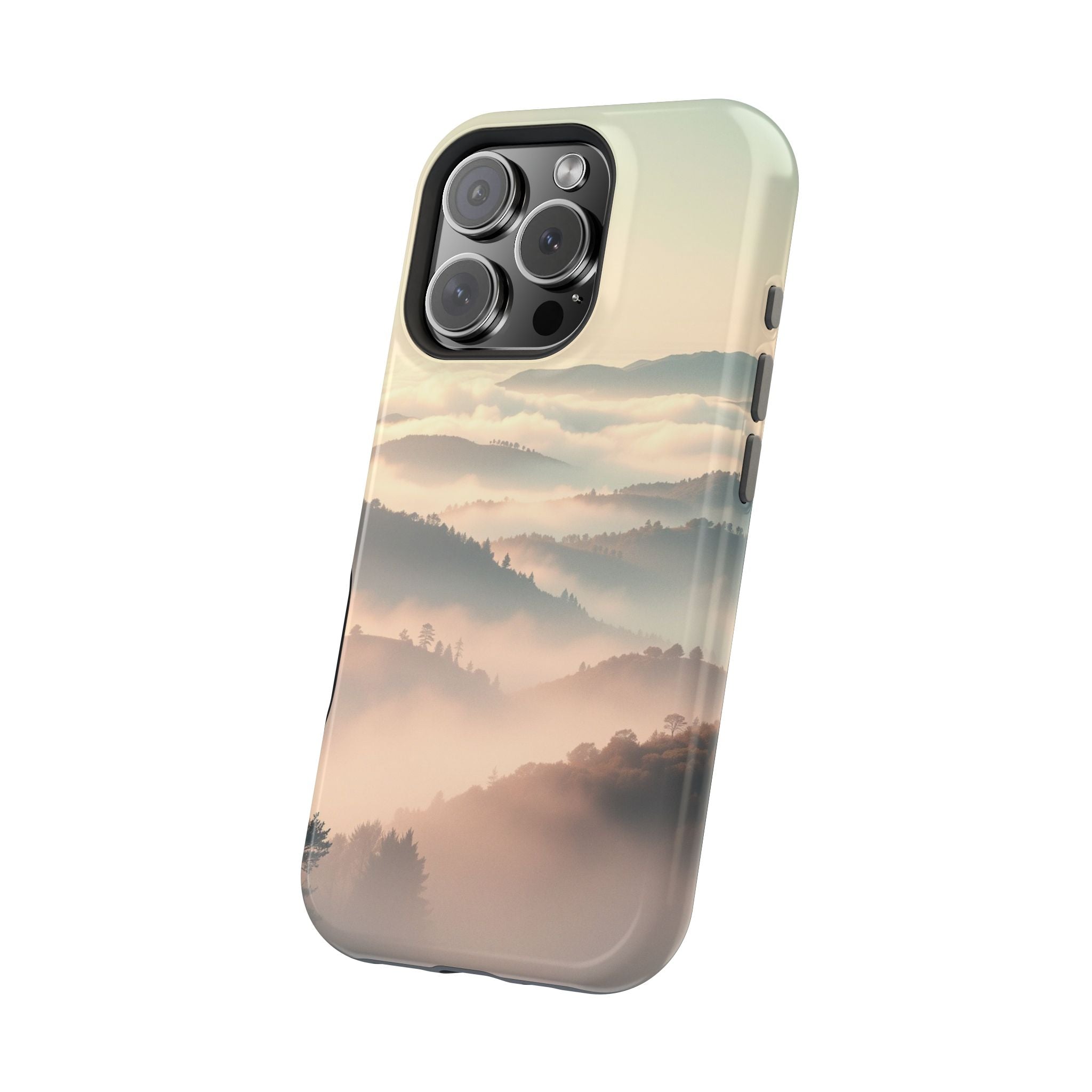 iPhone Mint And Blush Fog Rolling Over Hills Slim iPhone Everyday · iPhone Case