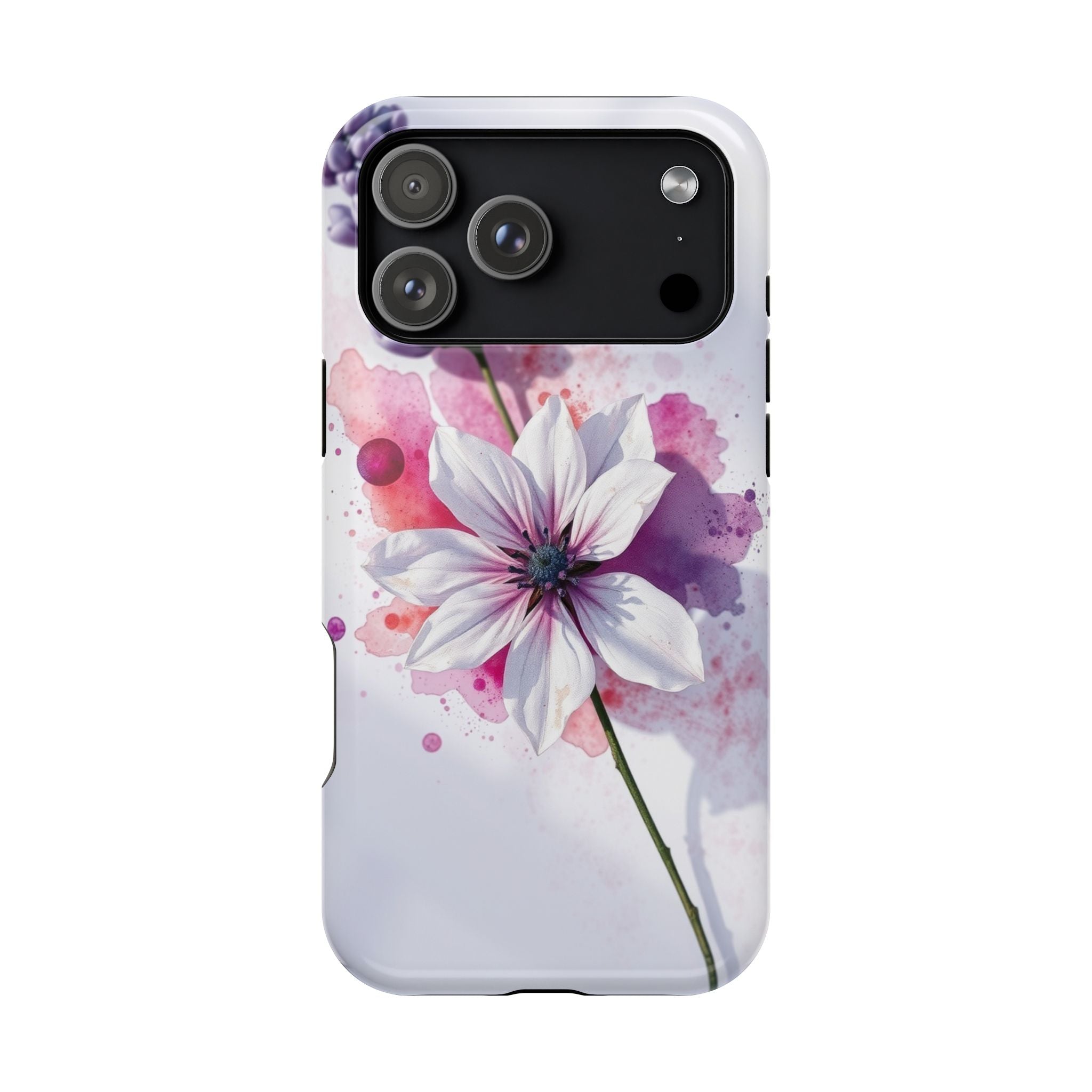 iPhone Floral Watercolor Splash Bold Art Slim Everyday iPhone 15 · iPhone Case