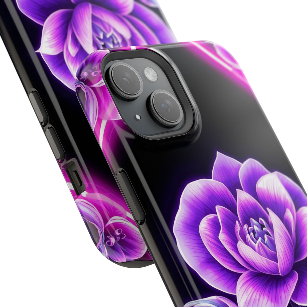 iPhone Floral Ombre Neon Cyberpunk Bold Modern Everyday Snap Case · iPhone Case