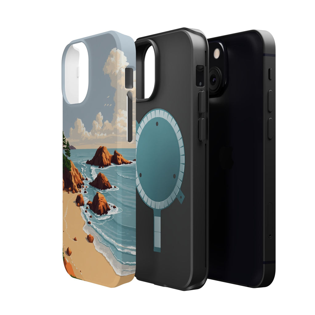 iPhone Mustard And Rust Pebble Beach Slim Everyday Designer Case · iPhone Case