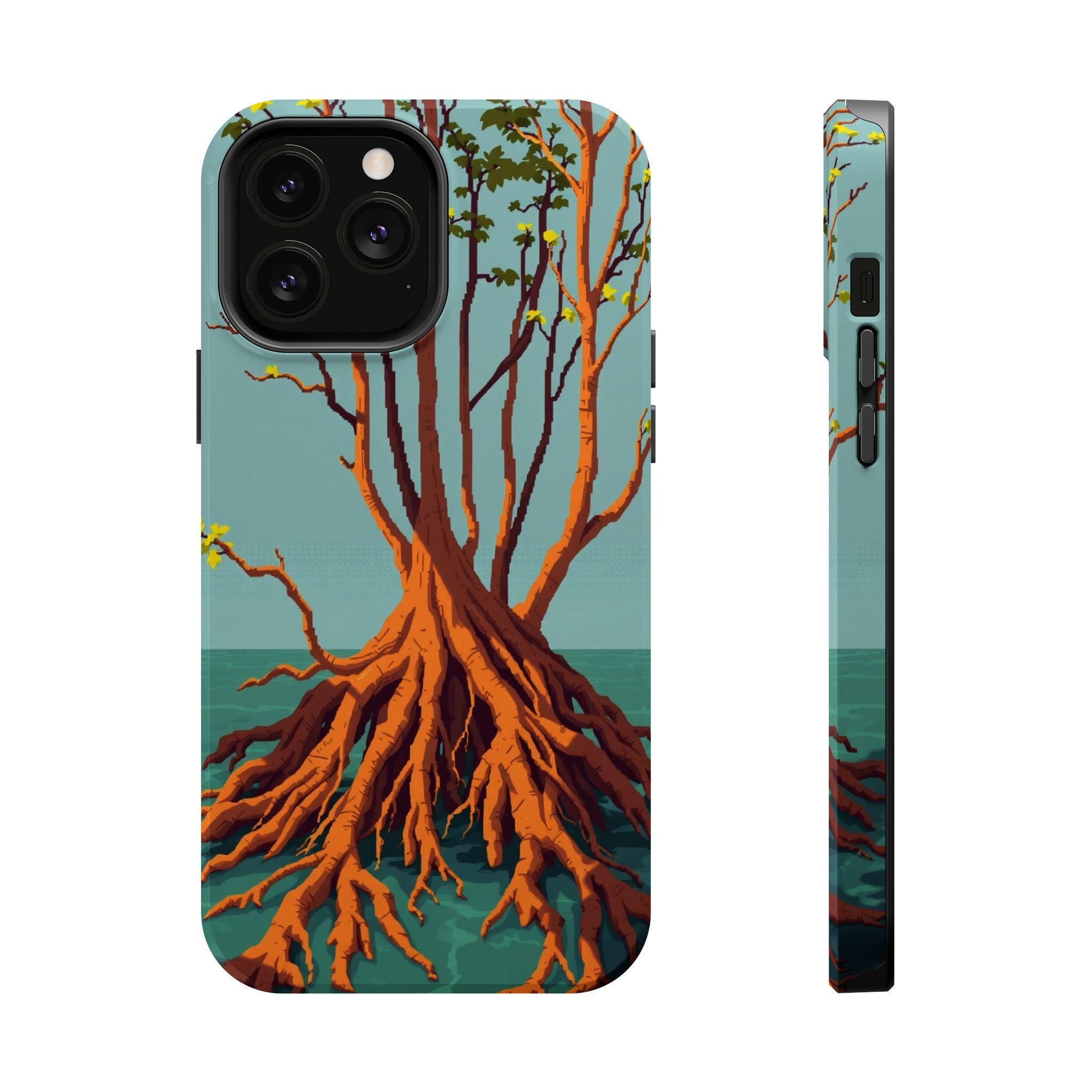iPhone Mustard And Rust Mangrove Roots Slim Everyday iPhone 13 Designer · iPhone