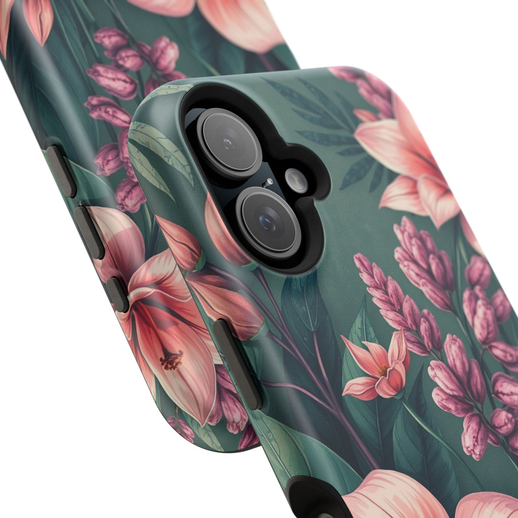 iPhone Mint And Blush Jungle Floral Slim Everyday Designer Case · iPhone Case