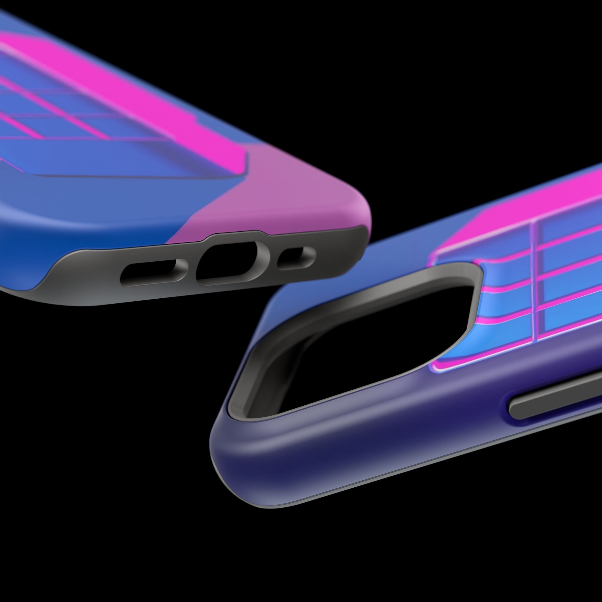 iPhone Earthy 80s Grid Synthwave Design Slim Everyday Designer Case · iPhone Cas