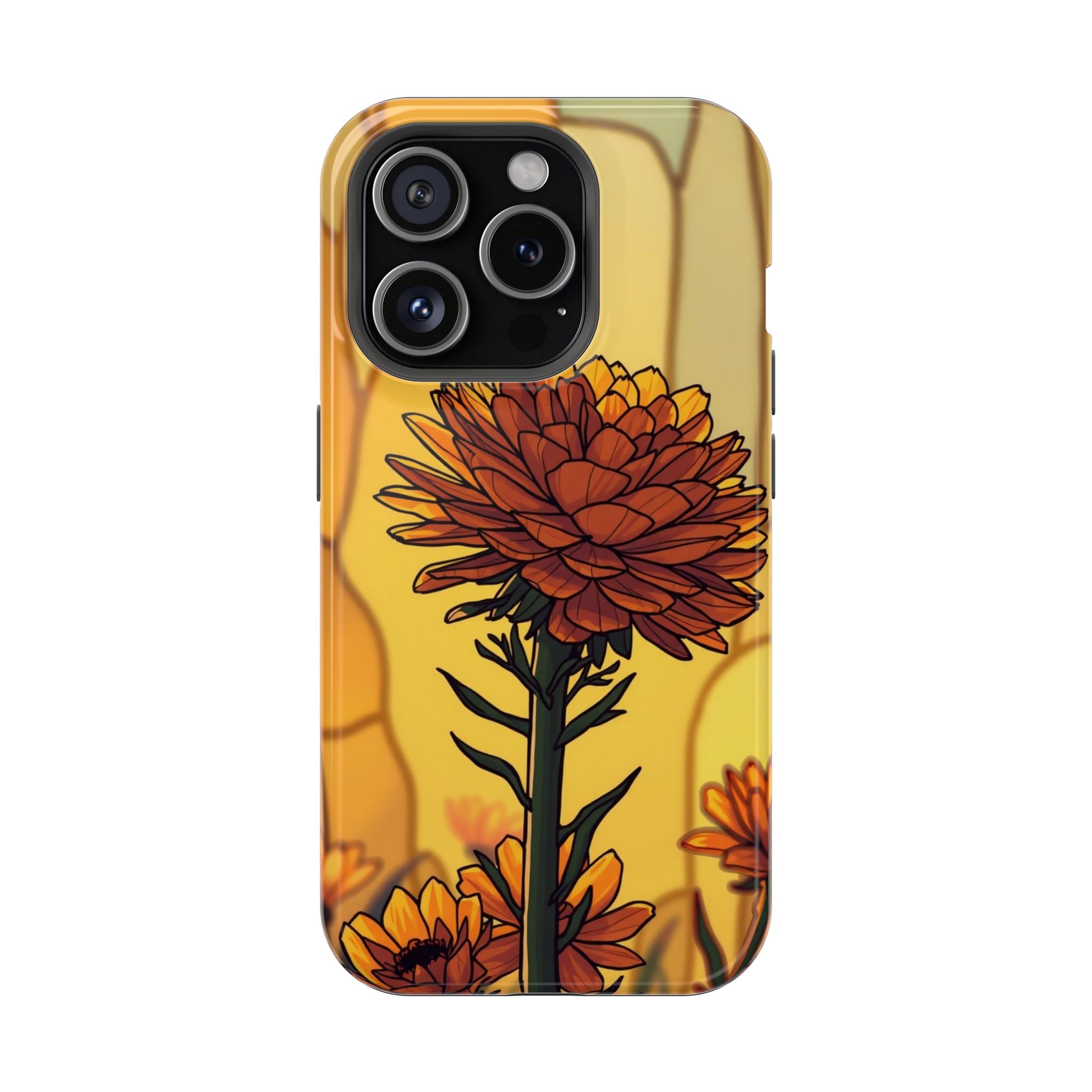 iPhone Sunset Amber And Peach Ranunculus Stack Soft iPhone Finish · iPhone Case