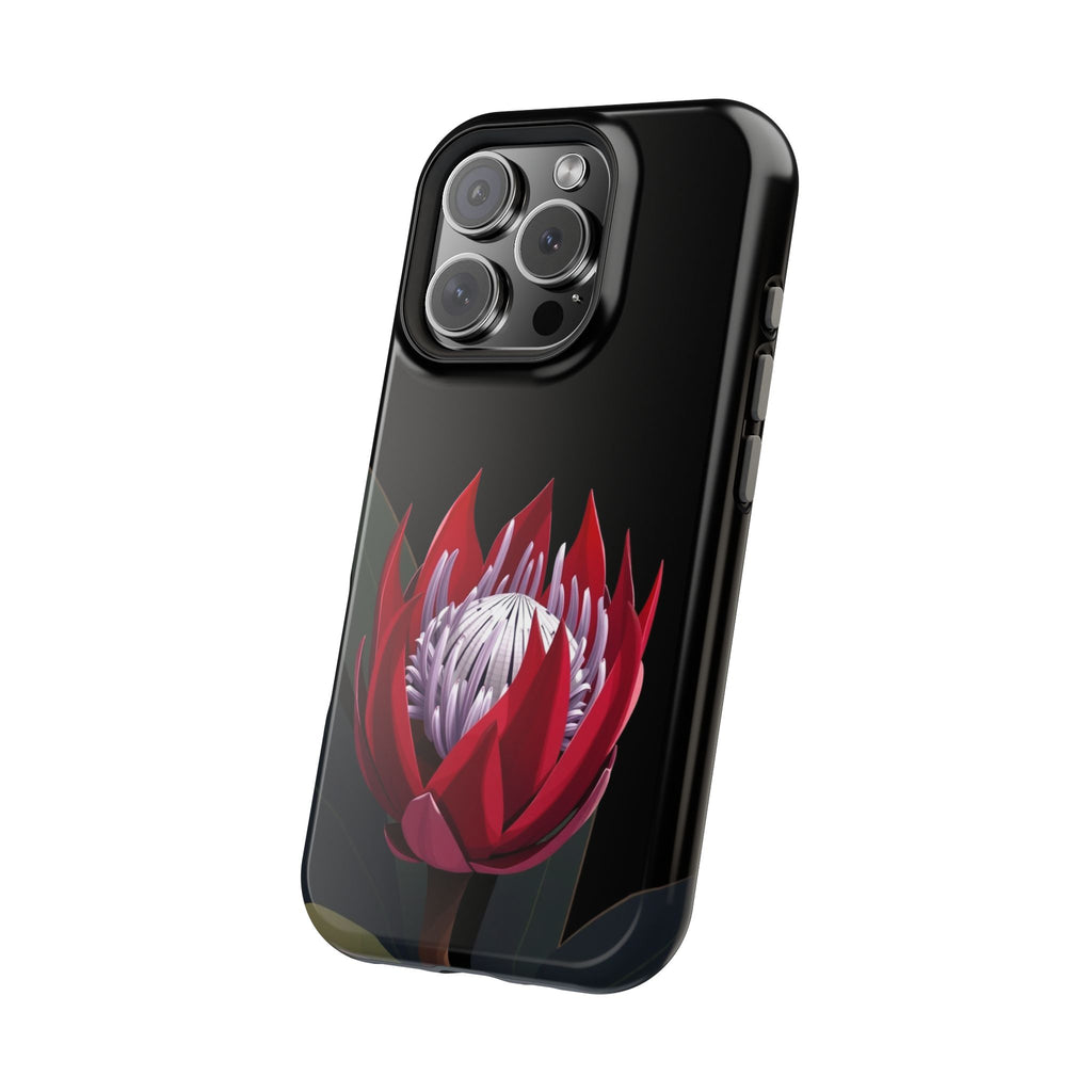 iPhone Black And Crimson Protea Bold Slim Everyday Designer Case · iPhone Case