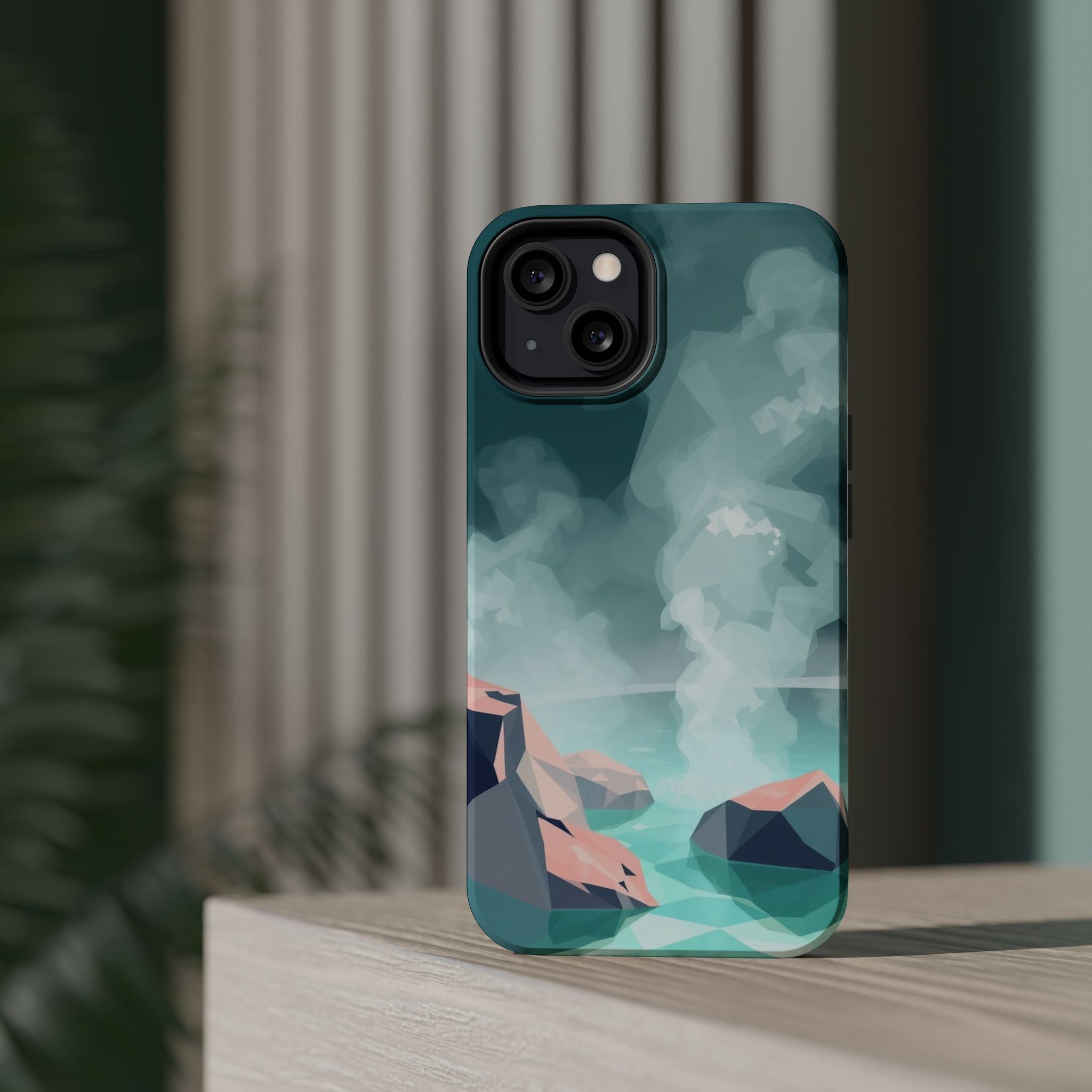 iPhone Mint And Blush Hot Spring Steam Slim Everyday iPhone 10 Designer · iPhone