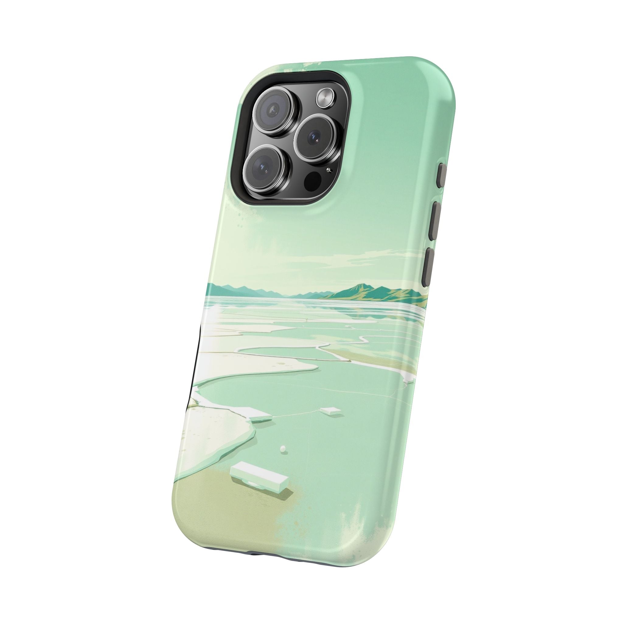 iPhone Vibrant Salt Flat Mirror Design Slim Everyday Designer Case · iPhone Case