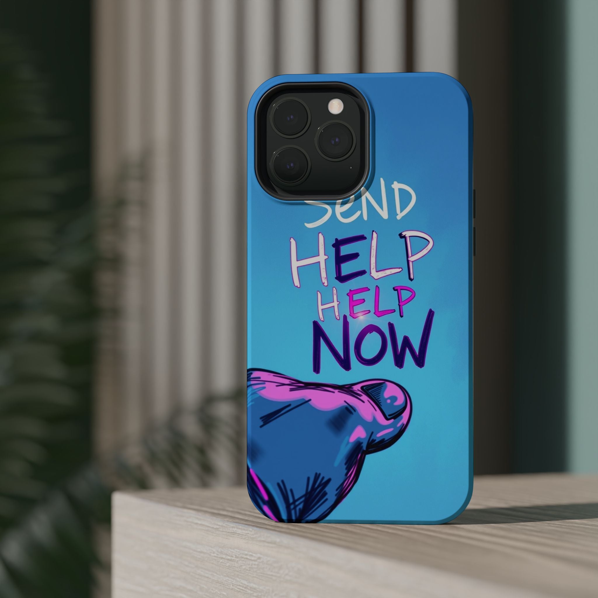 iPhone Radiant Send Help Now Design Slim Everyday Designer Case · iPhone Case