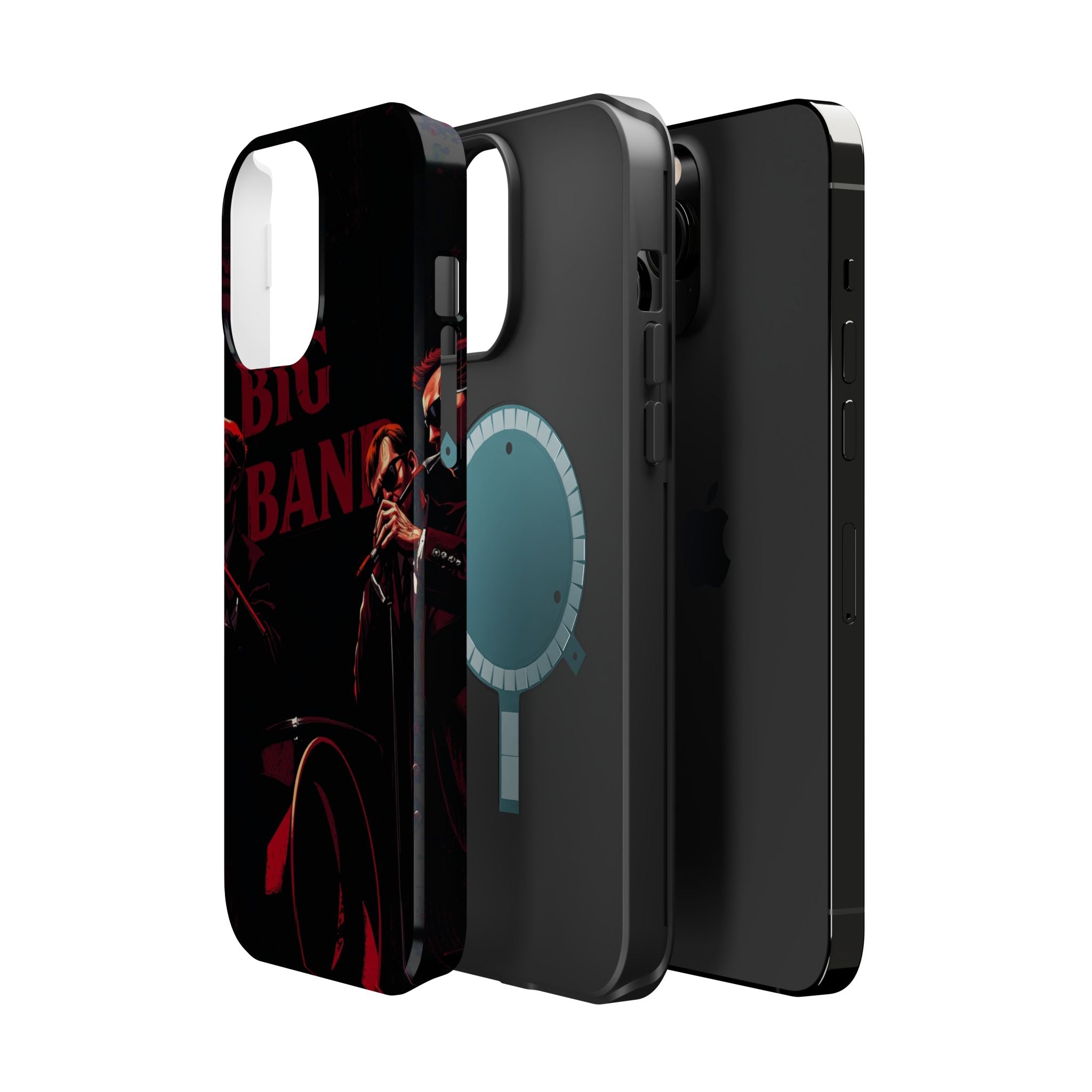 iPhone Black And Crimson Big Band Era Slim Everyday Designer Case · iPhone Case