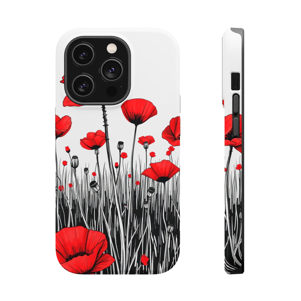 iPhone Poppy Field Cinematic Art Bold Modern Everyday Snap Case · iPhone Case