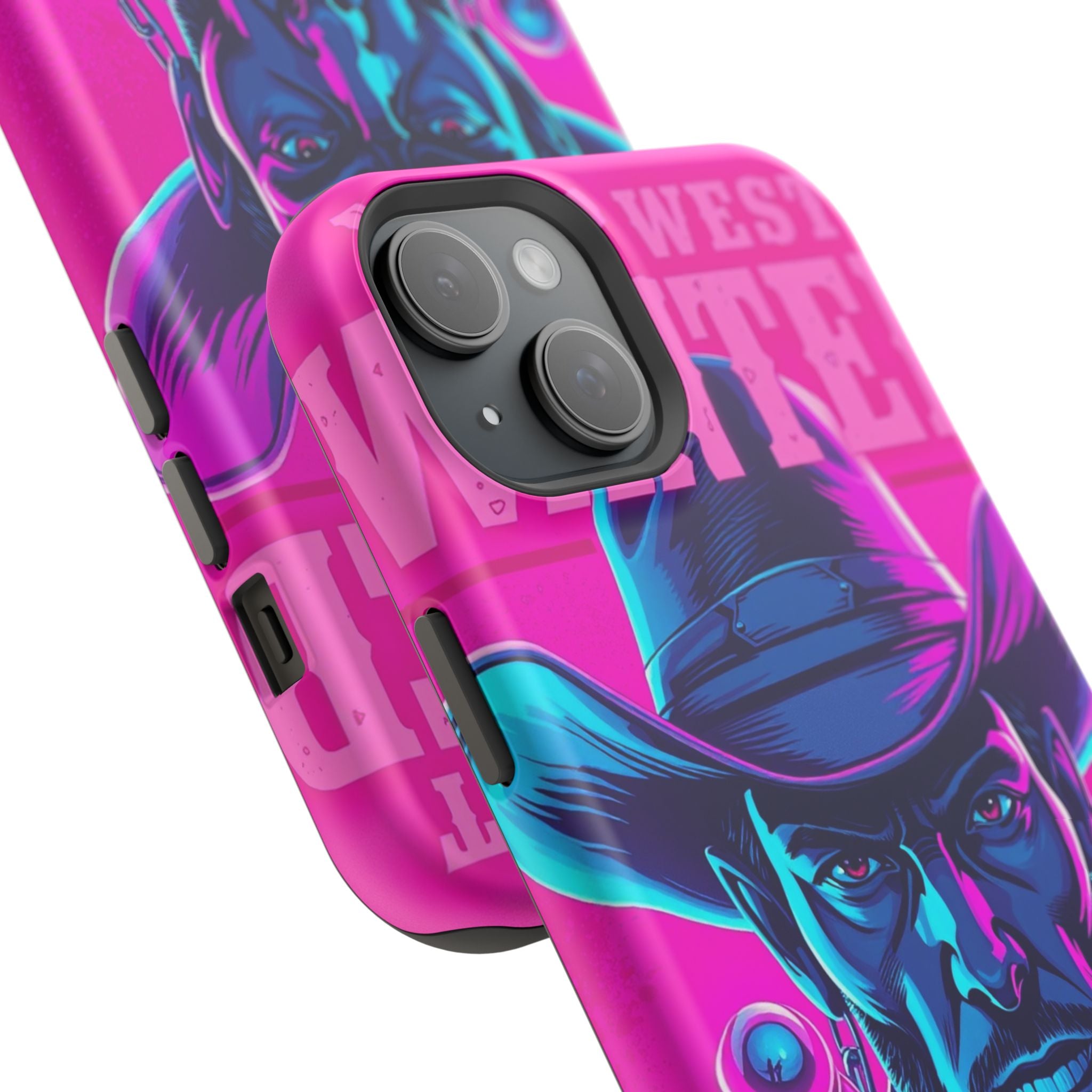 iPhone Wild West Wanted Neon Cyberpunk Slim Everyday Designer Case · iPhone Case