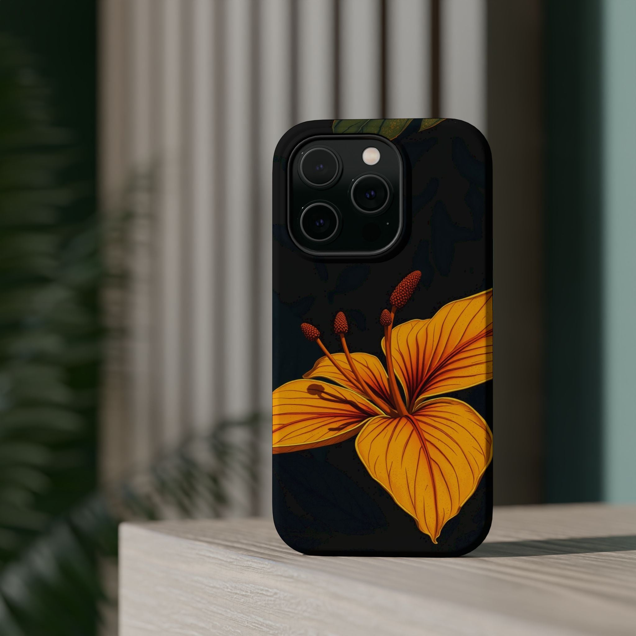 iPhone Earthy Tropical Bloom Design Artistic Everyday Cas Slim Snap Case · iPhon