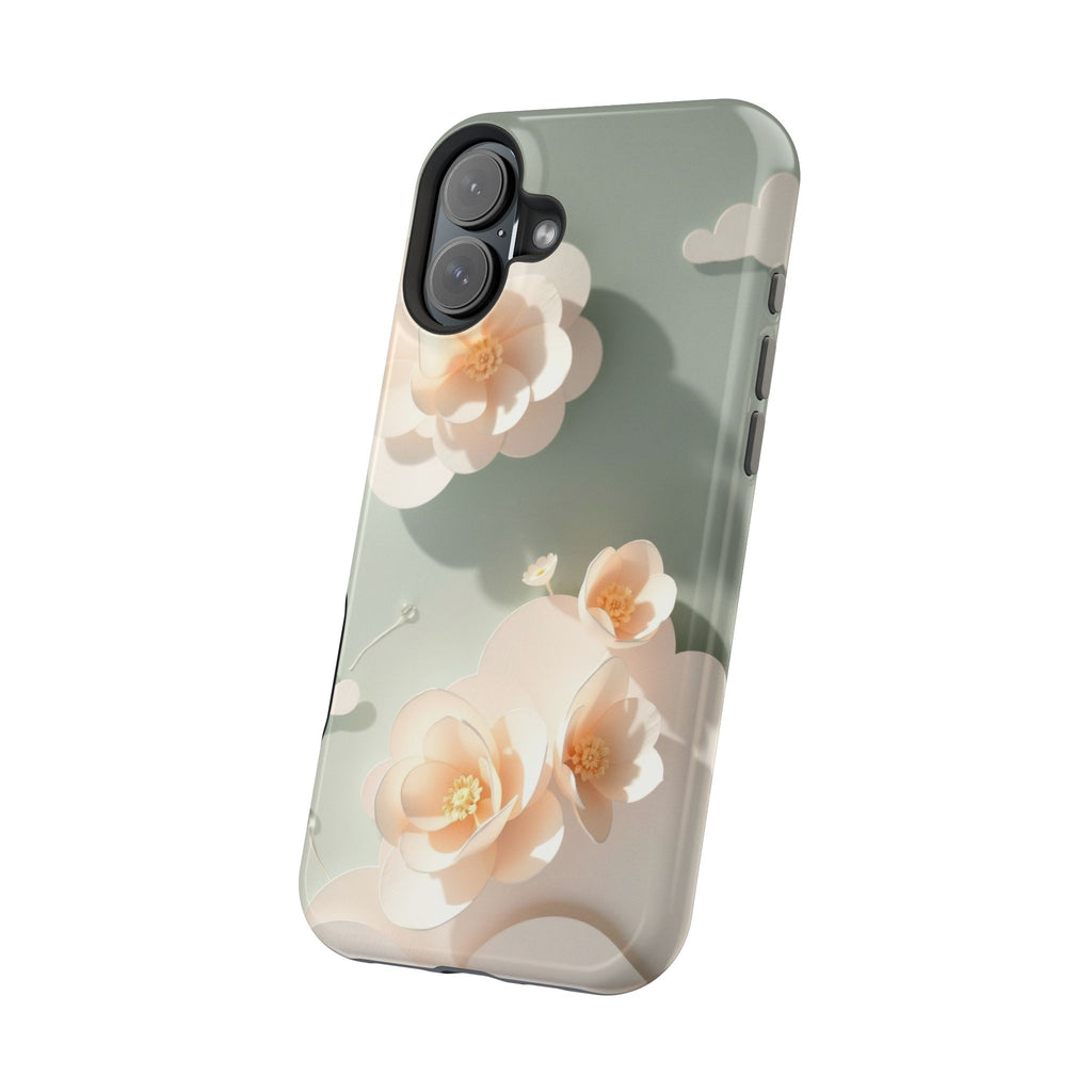 iPhone Sage And Ivory Pastel Floral Cloud Slim iPhone Everyday Designer · iPhone