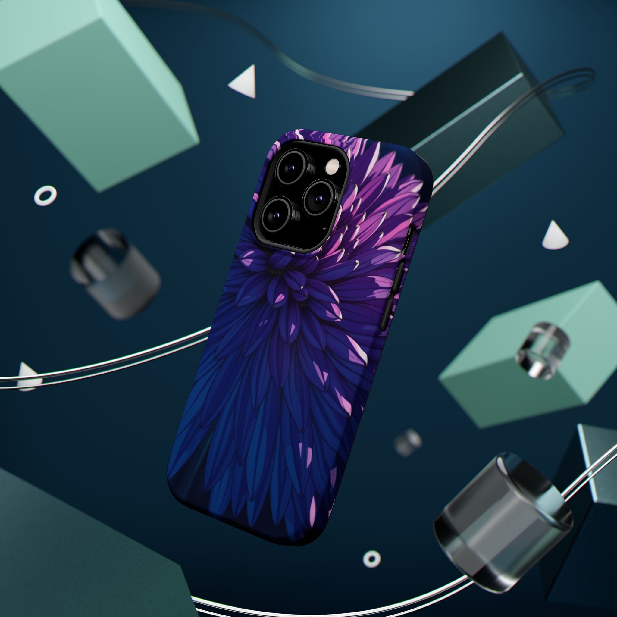 iPhone Indigo And Violet Chrysanthemum Classic Soft iPhone Finish · iPhone Case
