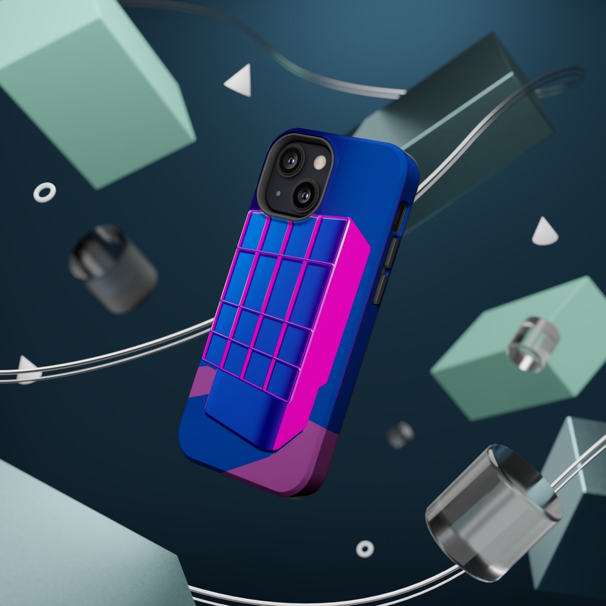 iPhone Earthy 80s Grid Synthwave Design Slim Everyday Designer Case · iPhone Cas