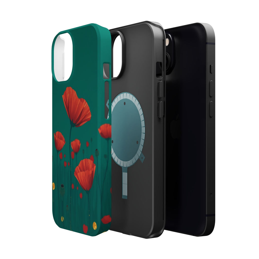 iPhone Earthy Poppy Field Design Bold Modern Everyday Snap Case · iPhone Case