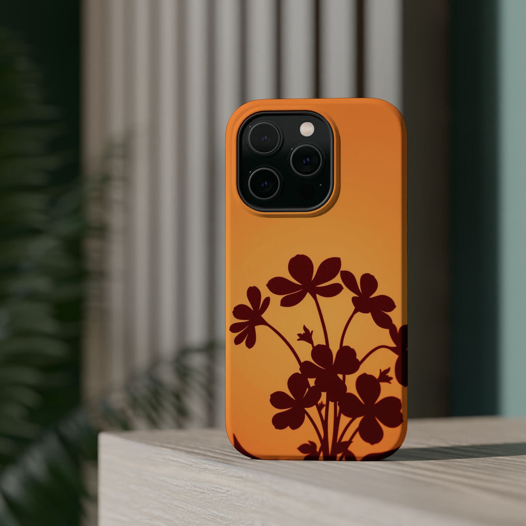 iPhone Floral Silhouette Electric Art Slim Everyday Designer Case · iPhone Case