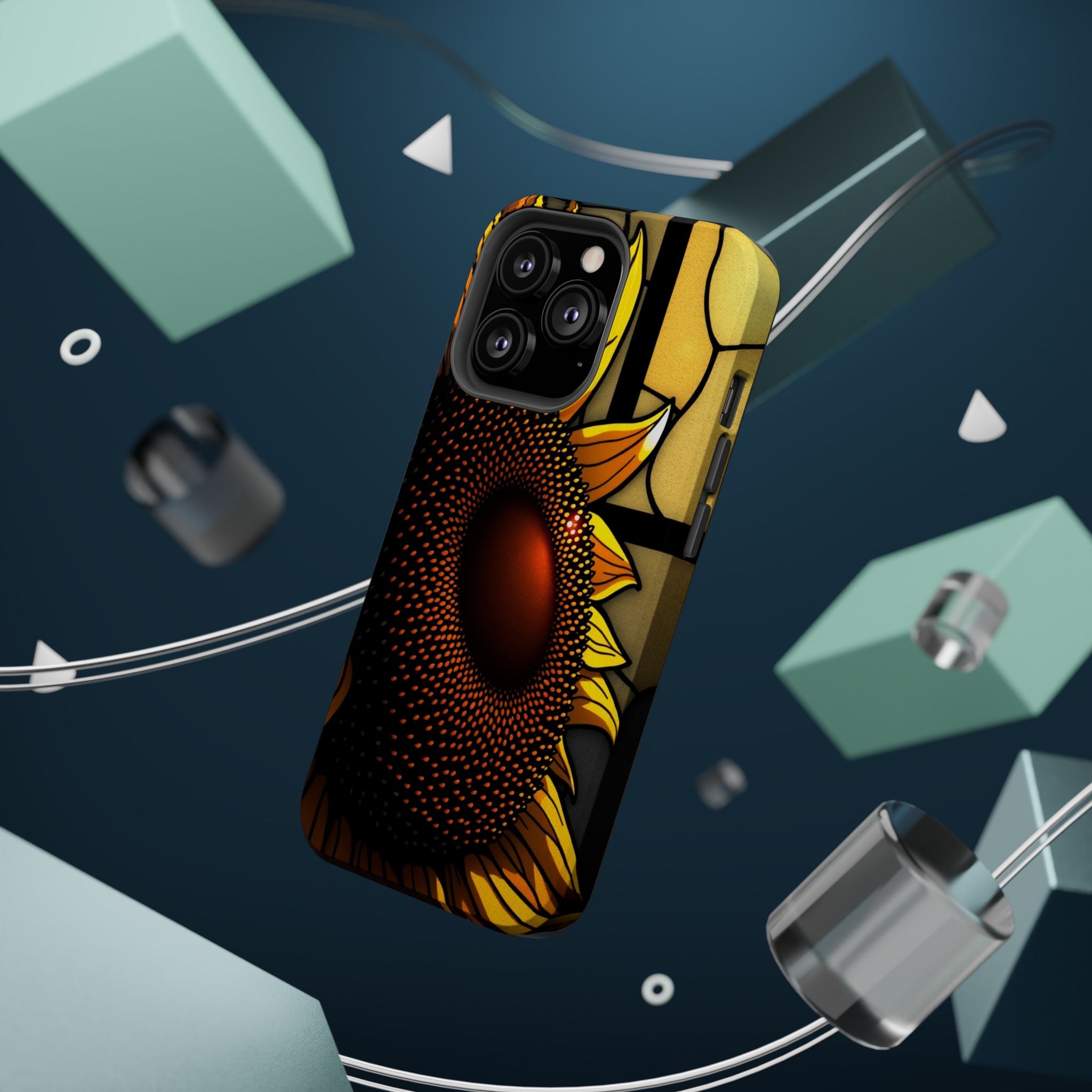 iPhone Sunflower Pop Stained Glass Bold Modern Everyday Snap Case · iPhone Case