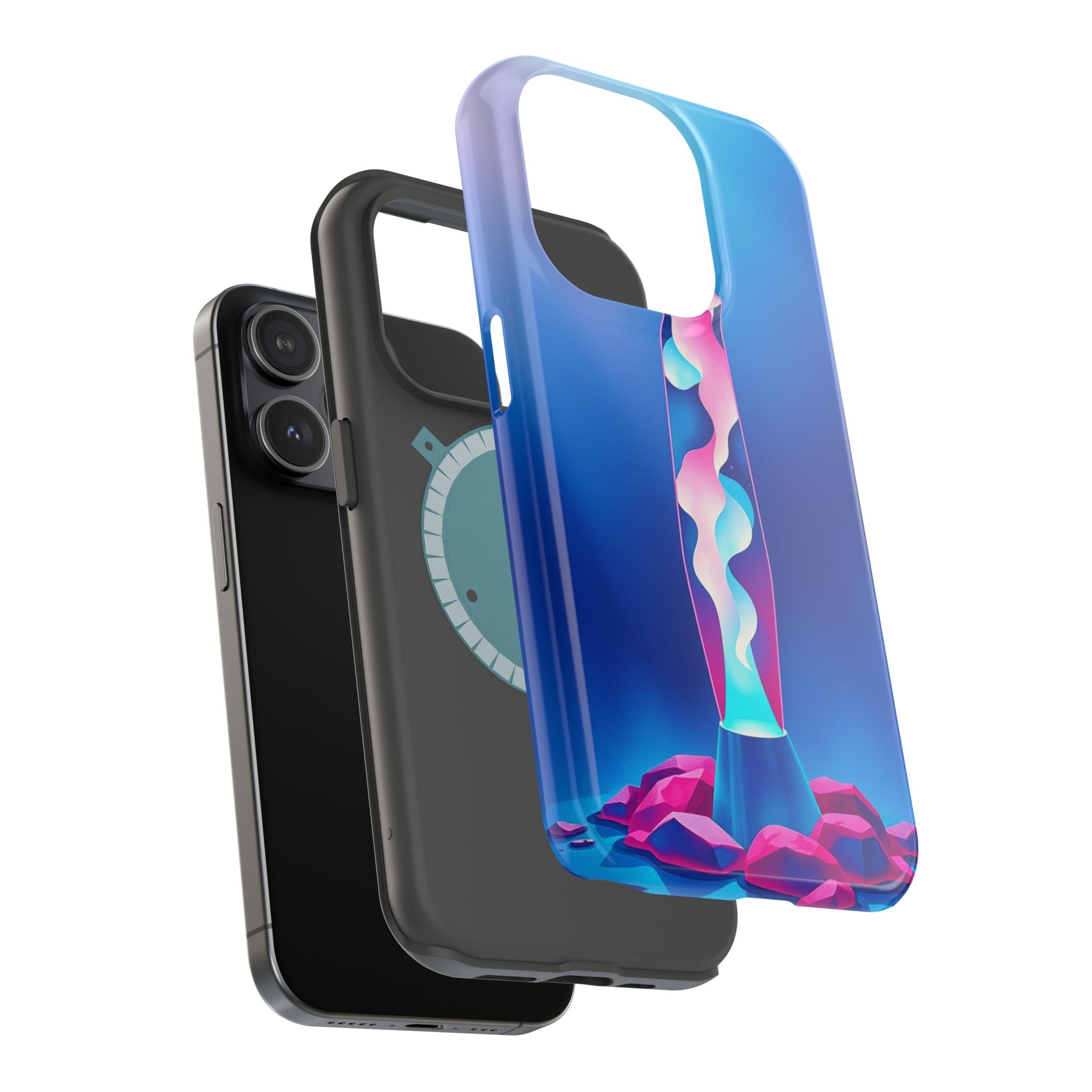 iPhone Cyan And Magenta Lava Lamp Flow Slim Everyday Designer Case · iPhone Case
